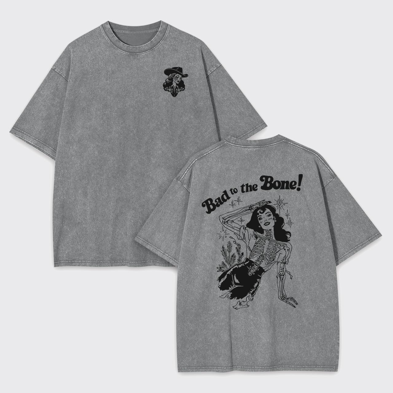 Bad to the Bone Cowgirl Garment-dye Tees