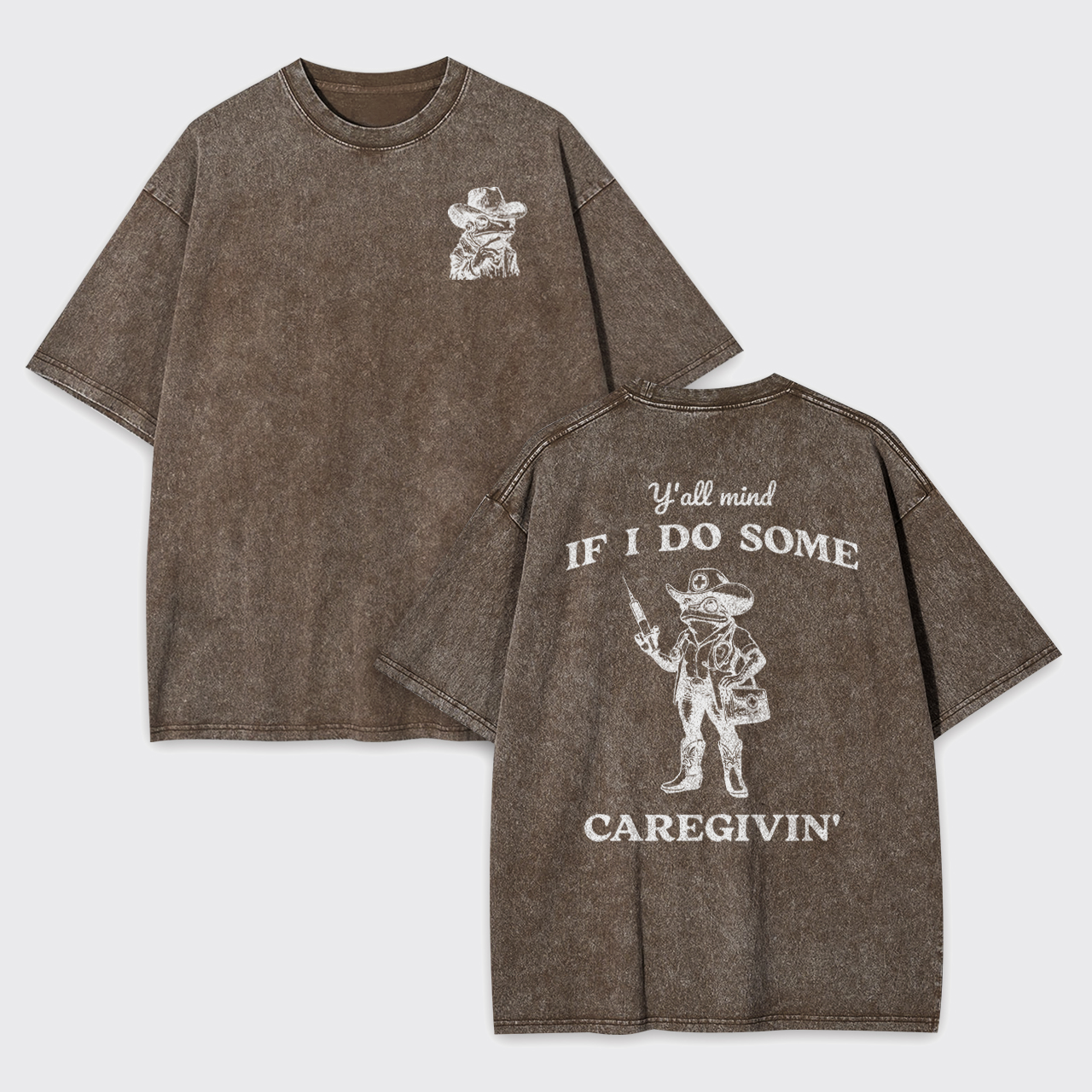 Retro Western Caregiver Garment-dye Tees
