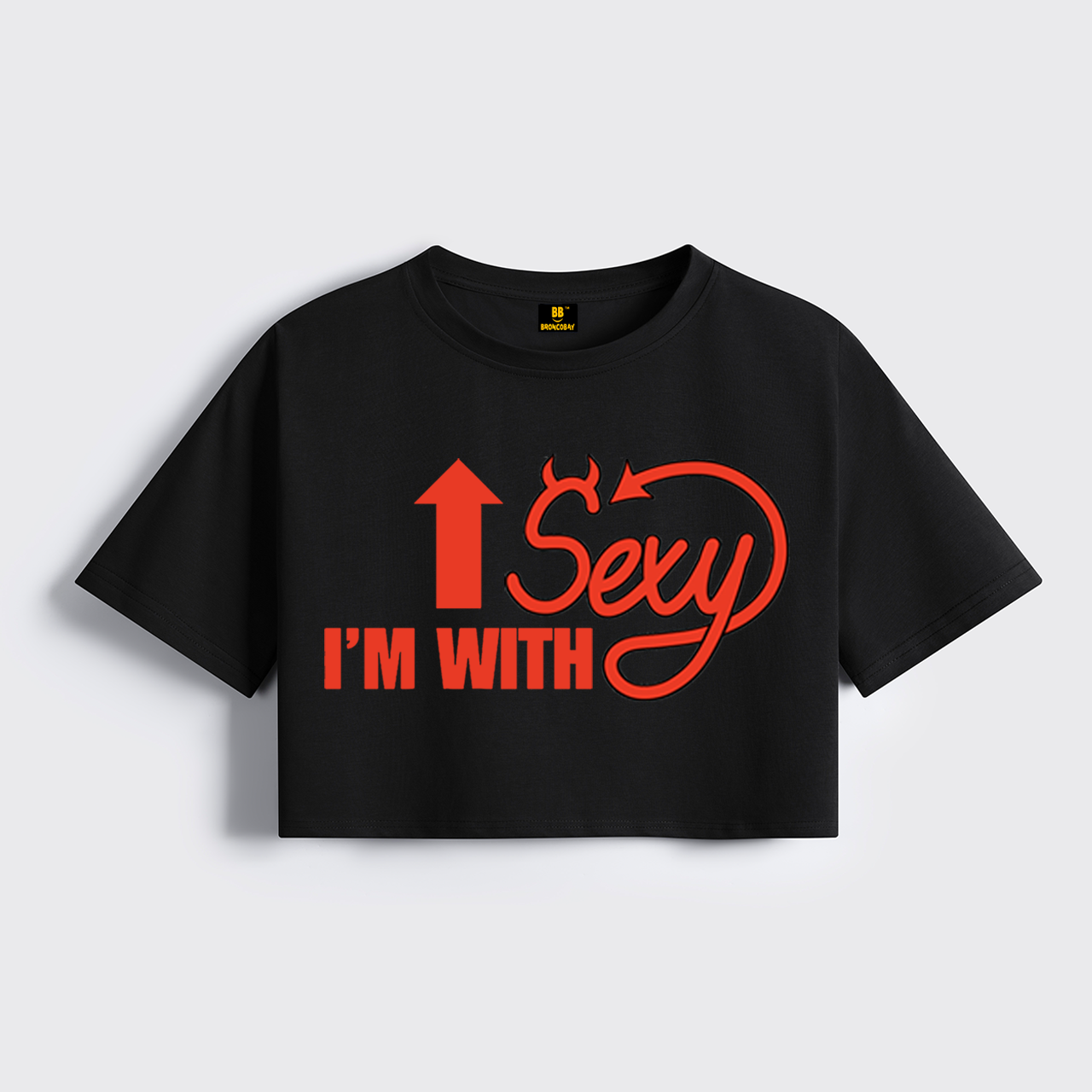 I'm With Sexy Cropped Boxy Tee