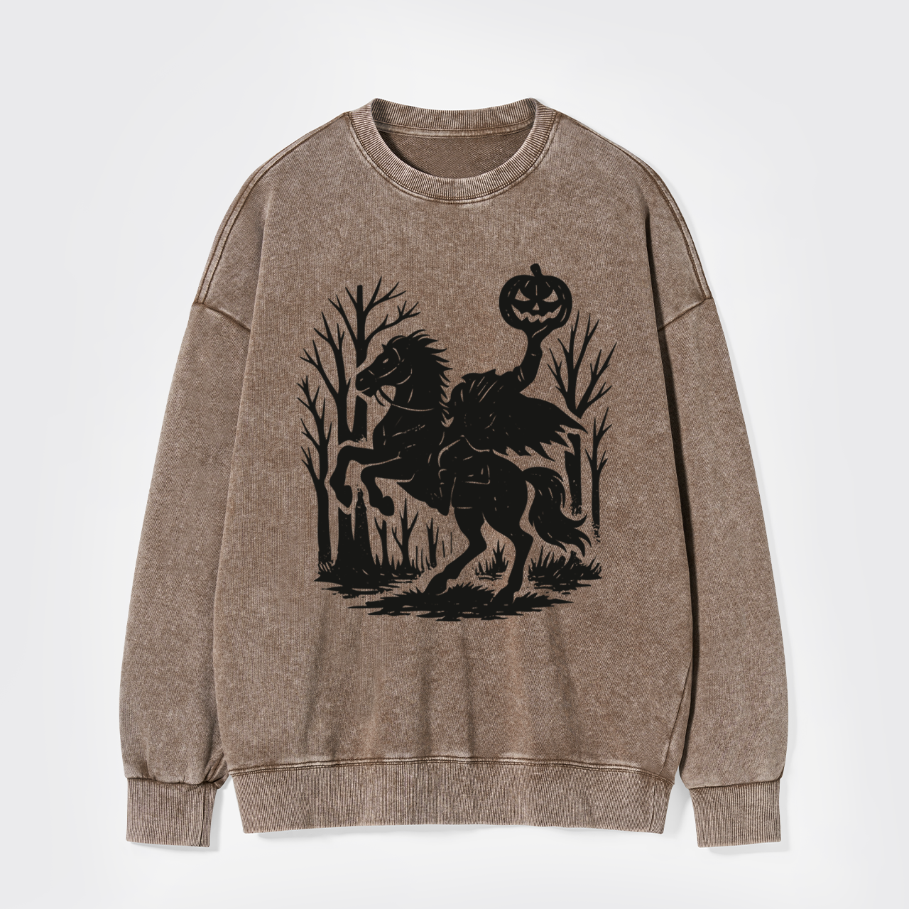Halloween Scary Headless Horseman Washed Sweatshirts