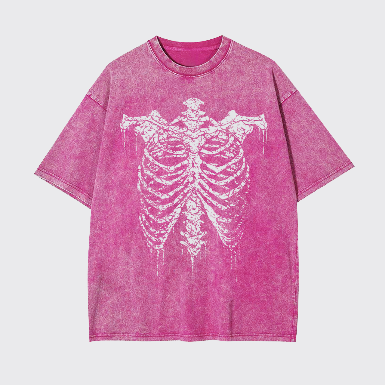 Halloween Retro Horror Skeleton Garment-dye Tees