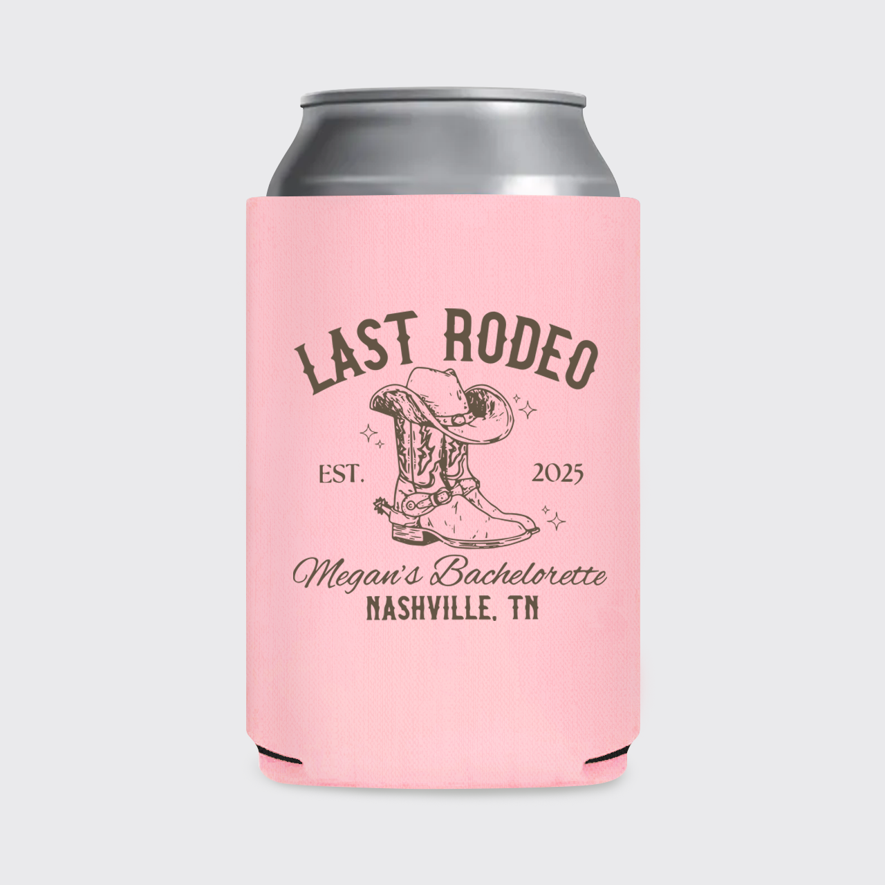 Personalized Last Rodeo Cowgirl Bachelorette Koozie