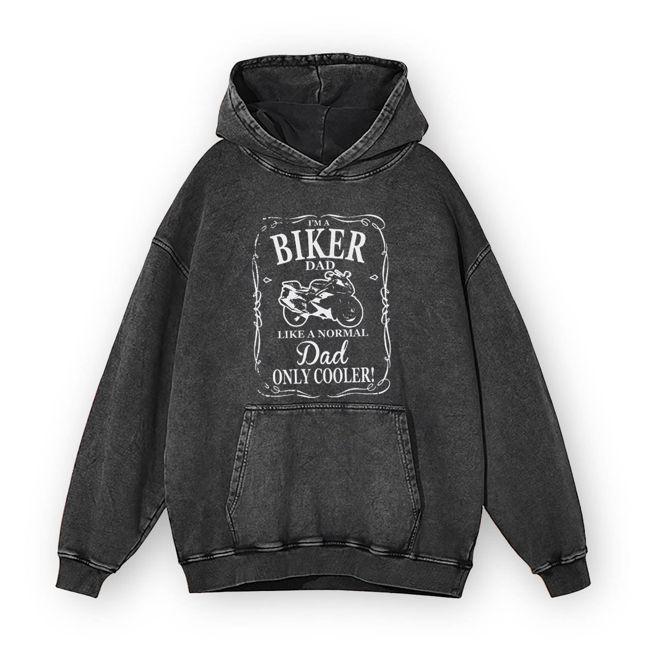 I'm A Biker Dad Like A Nomal Garment-dye Hoodies