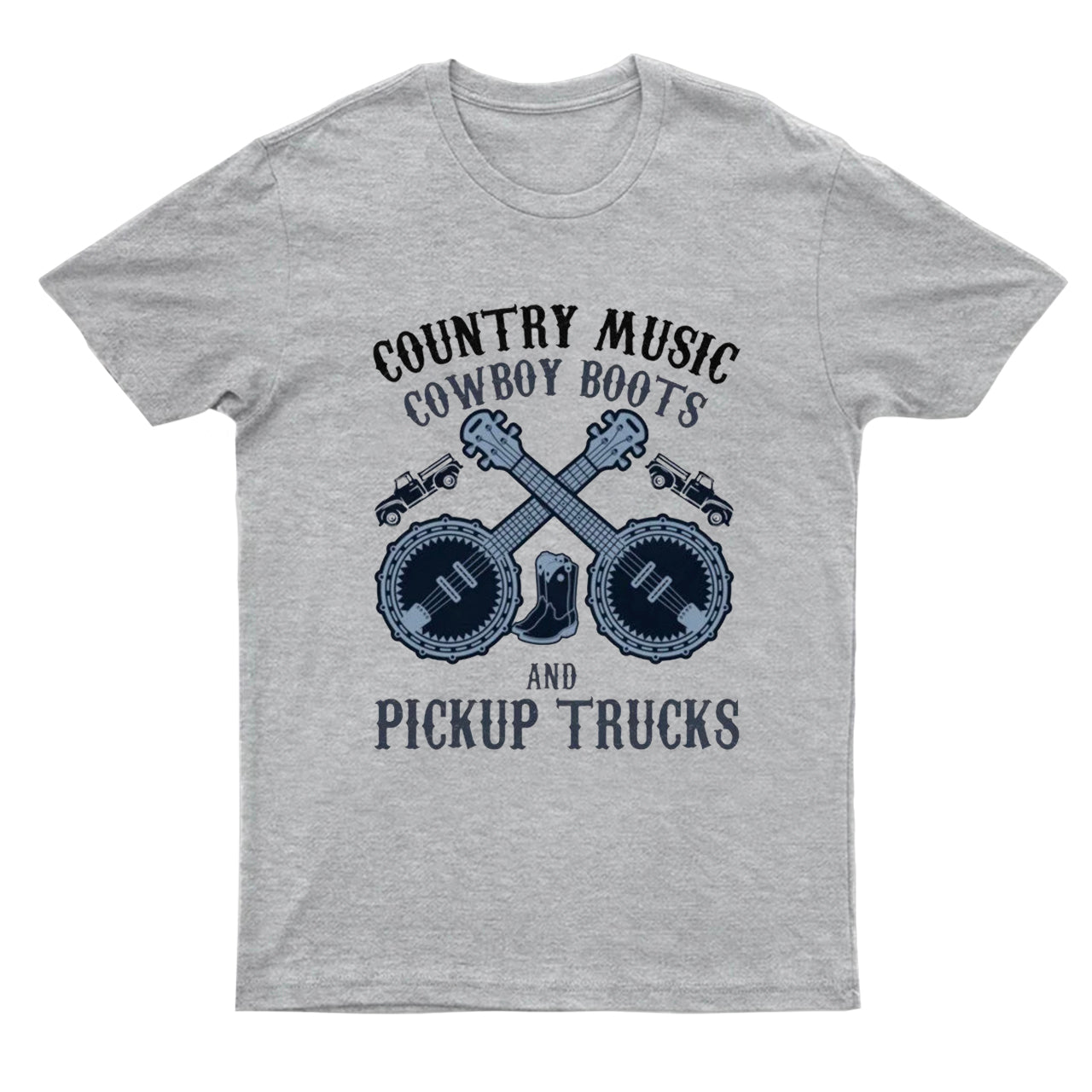 Funny Country Music Cowboy Boots Pickup Truck T-Shirts