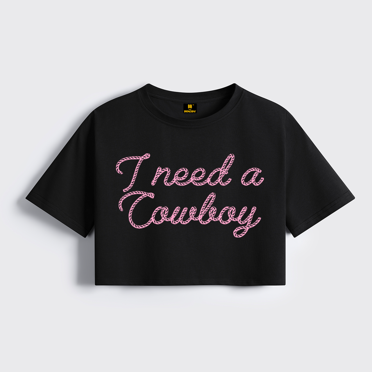 I Need A Cowboy Cropped Boxy Tee