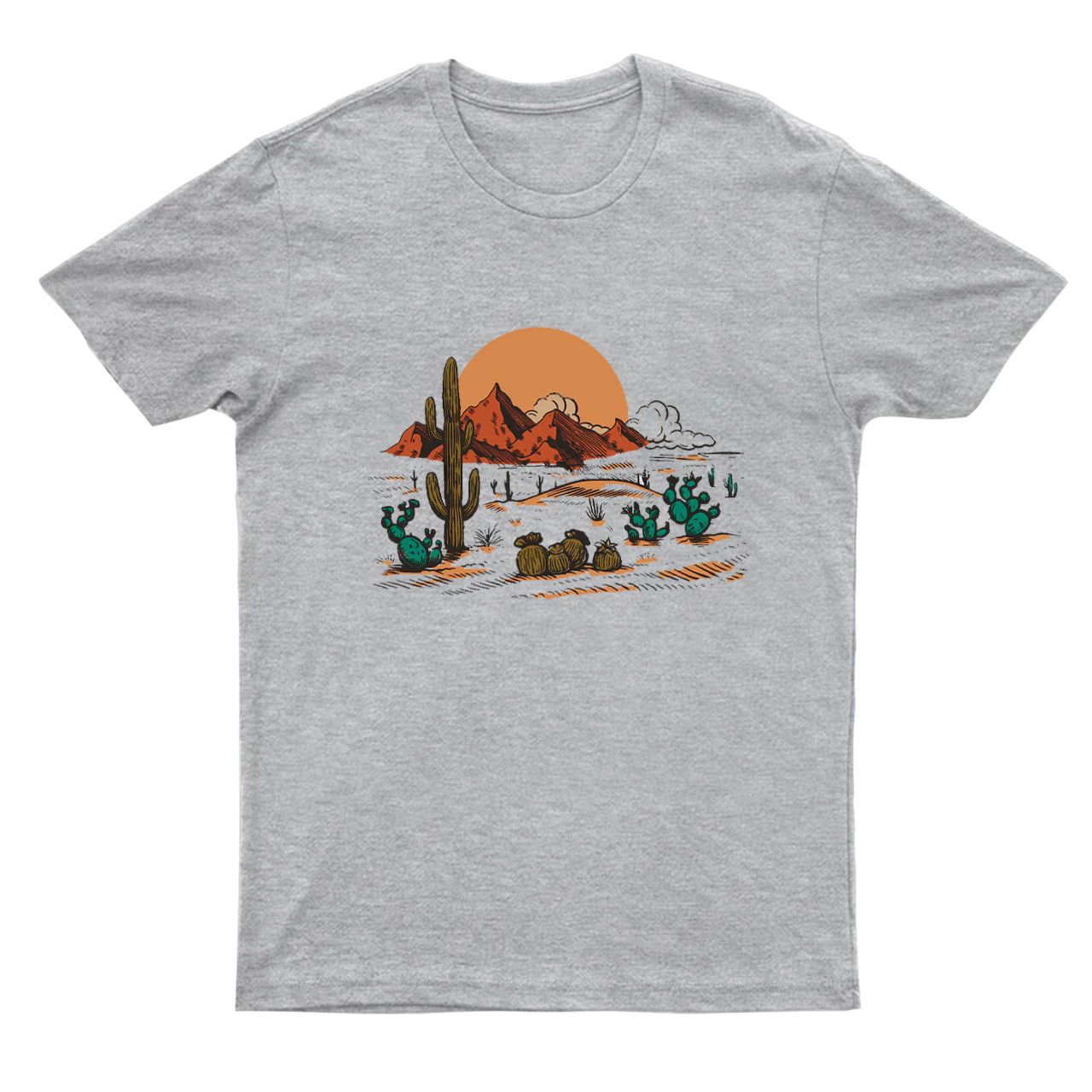 Western Desert Dust Cactus Vintage T-Shirts
