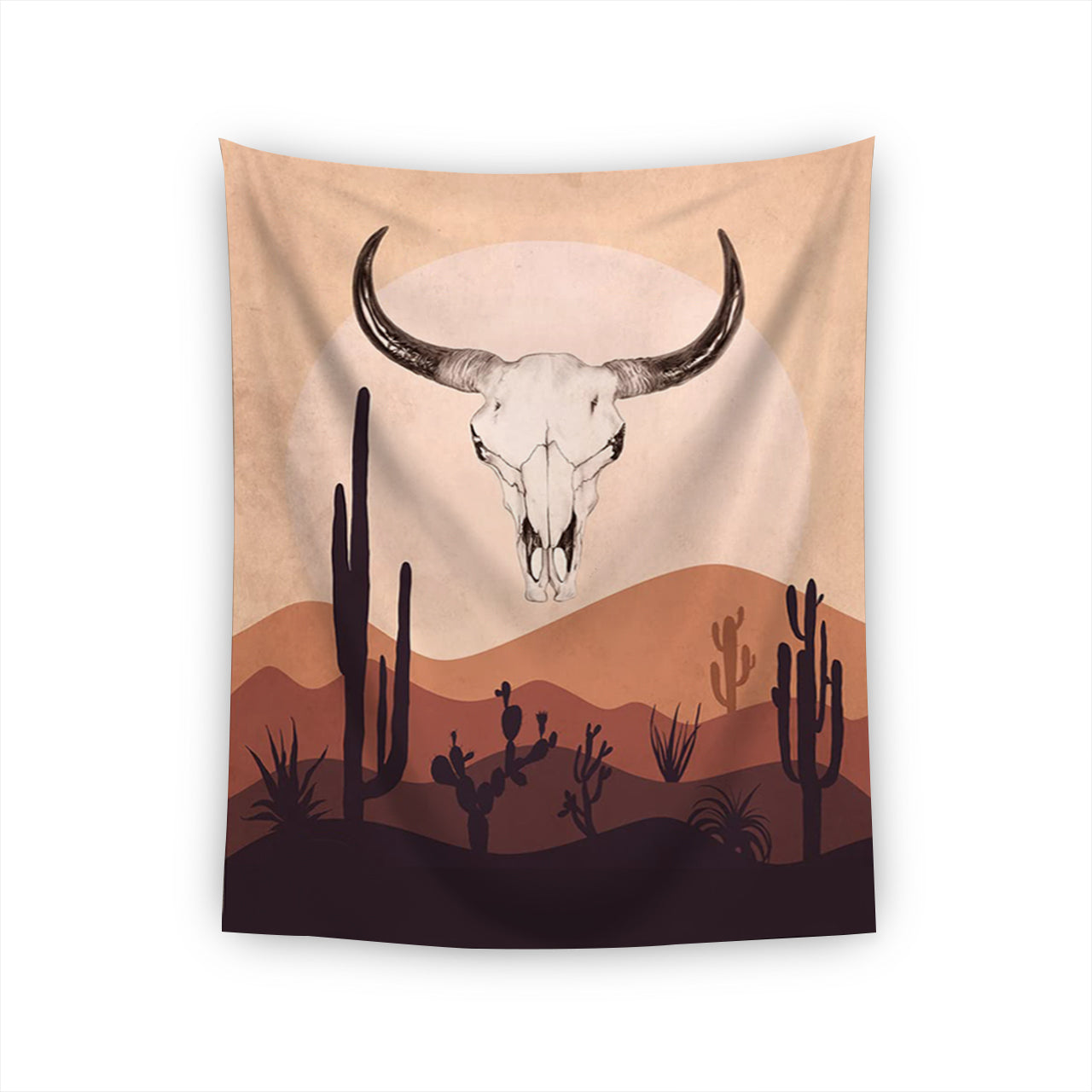 Wild West Cow Bull Tapestry