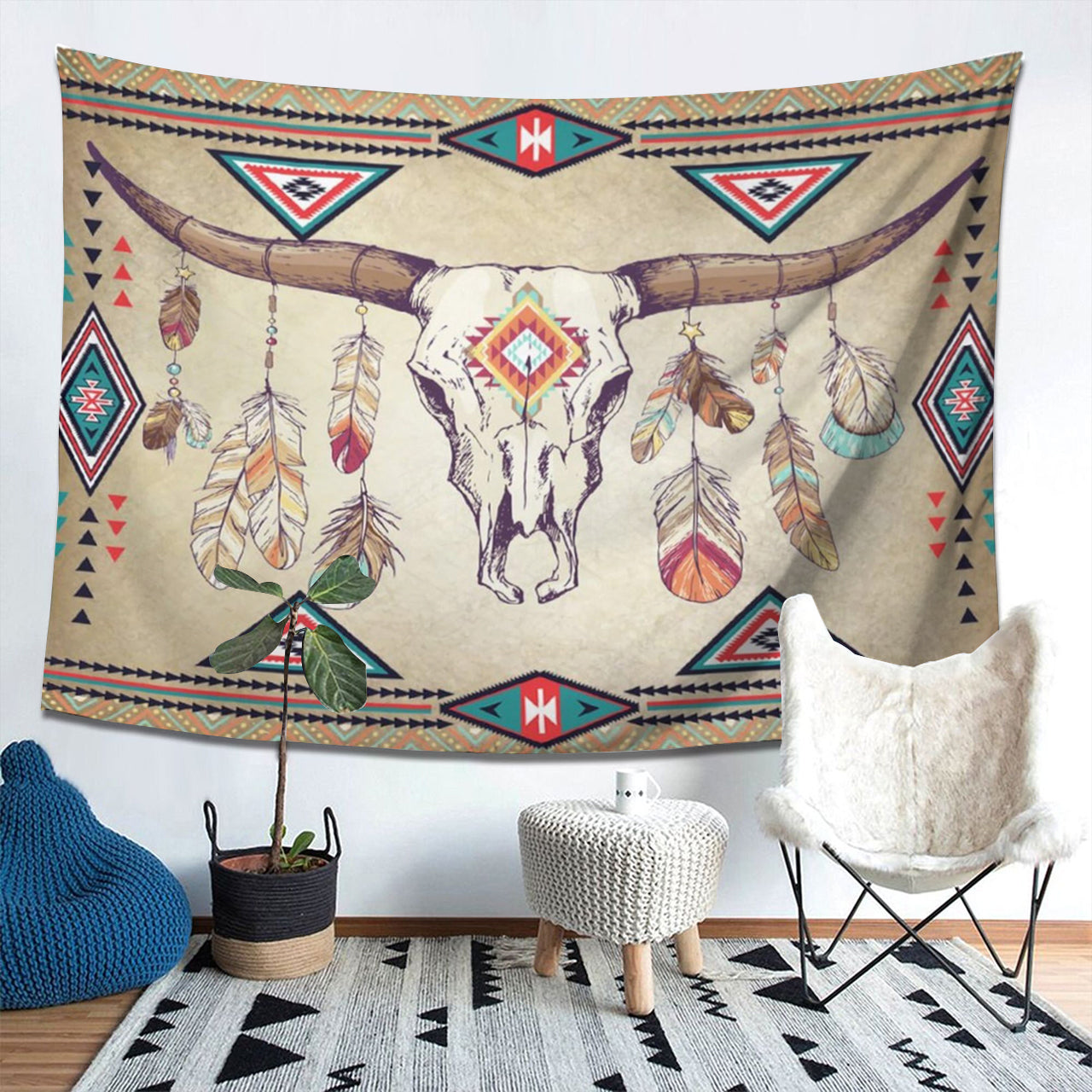 Aztec Tribal Wall Tapestry