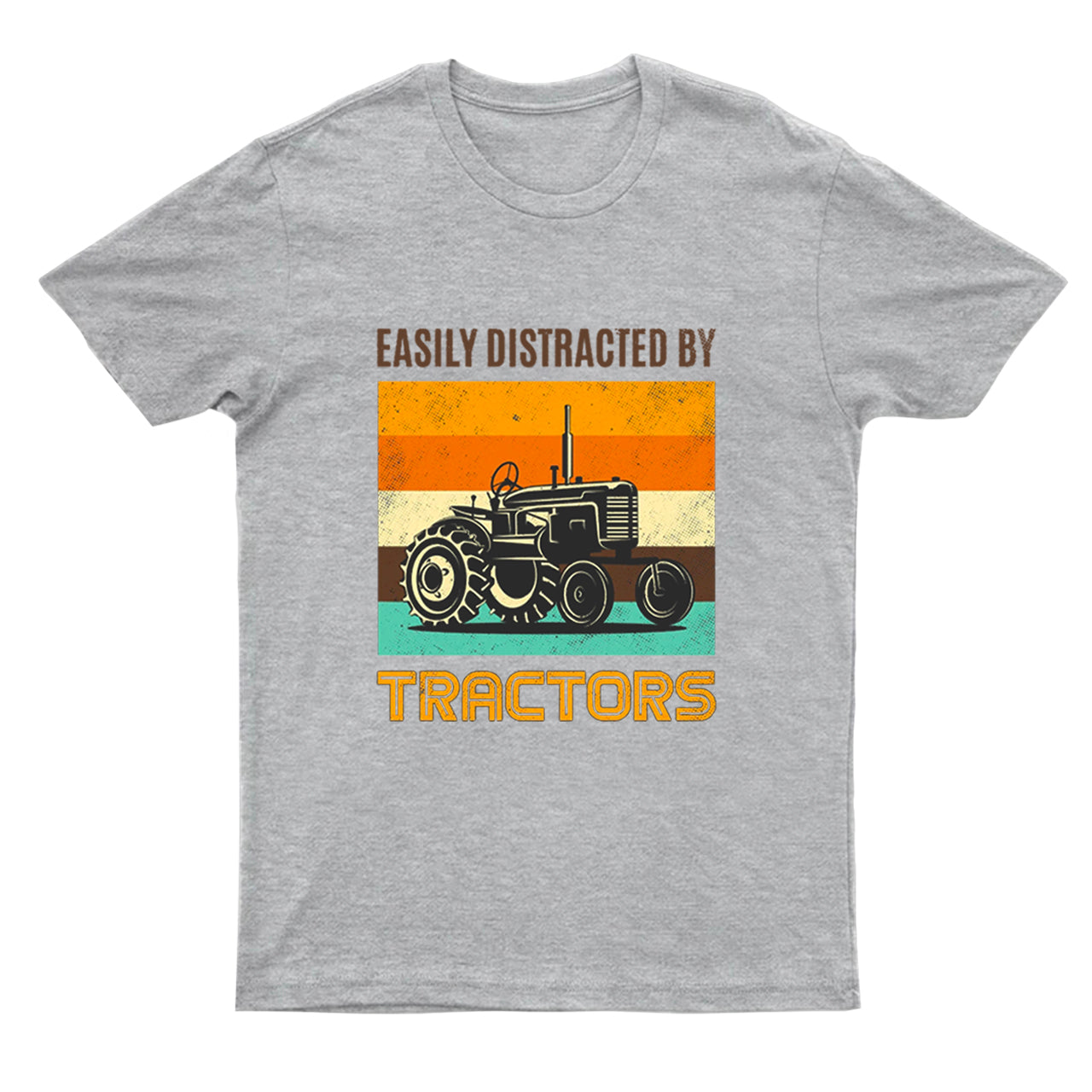 Easily Distracted By Tractors Funny T-shirt