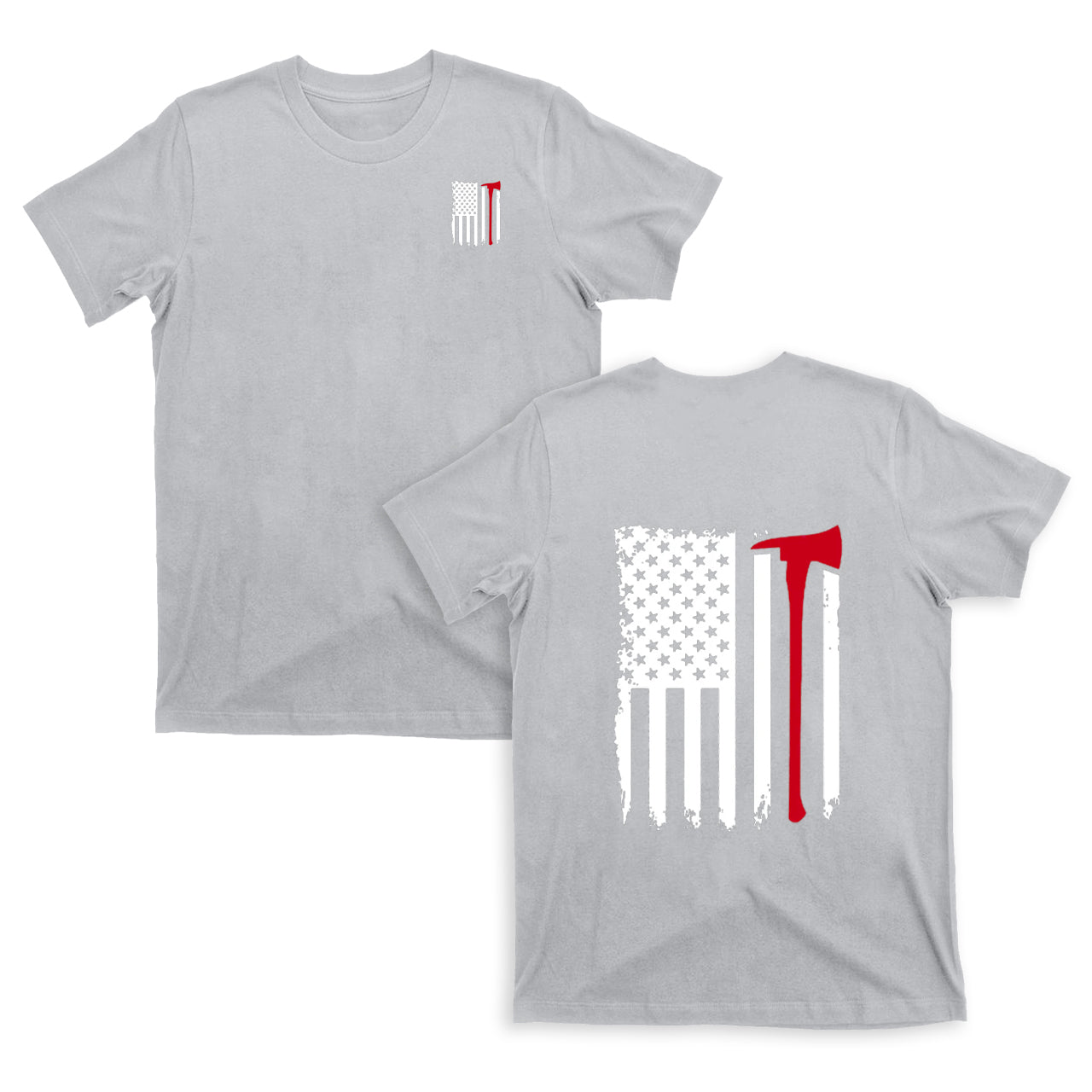 Fireman Axe American Flag T-shirt