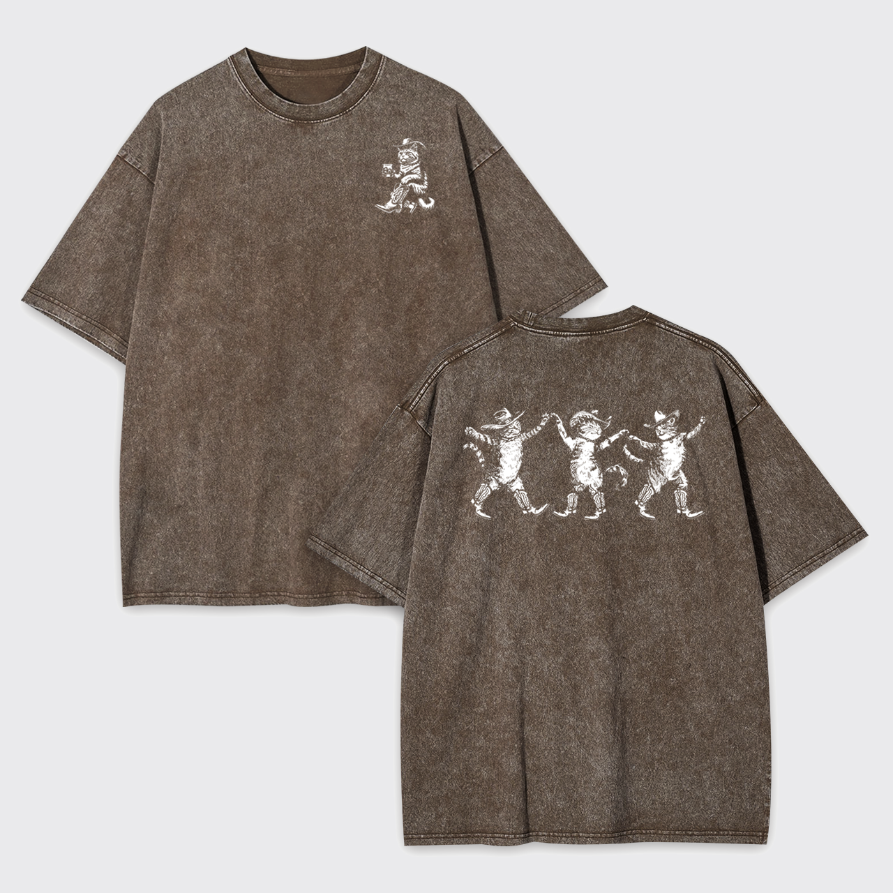 Bar Cowboy Cat Garment-dye Tees