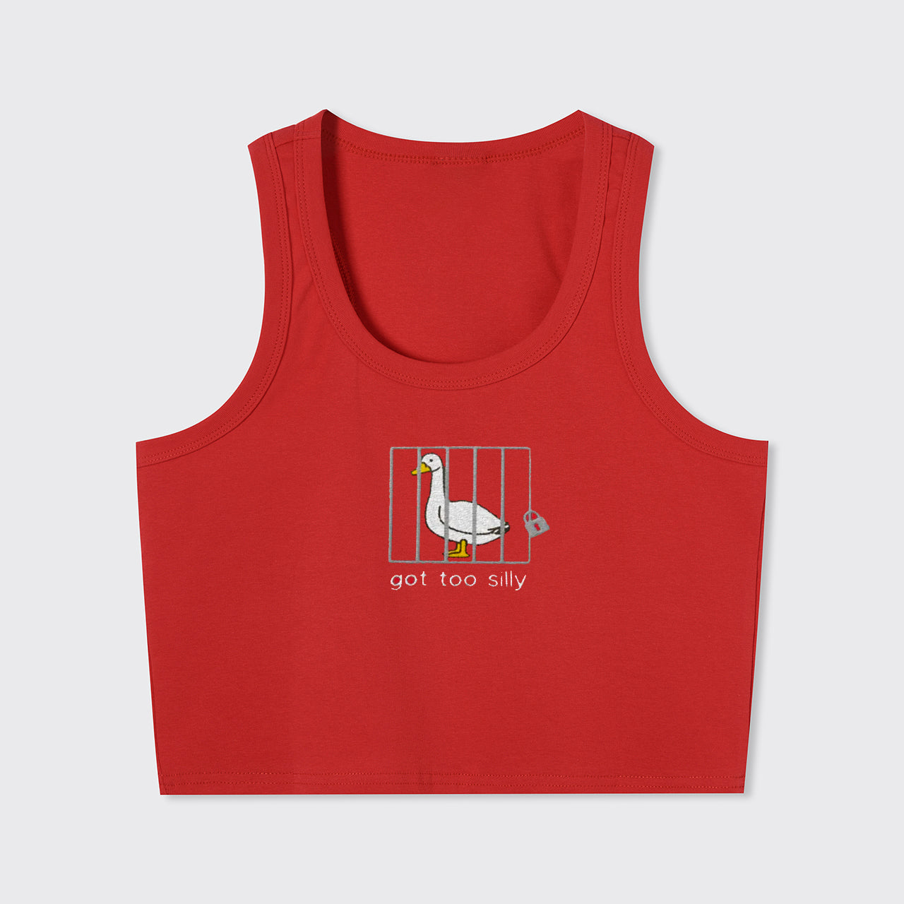 Got Too Silly Embroidered Tank Top