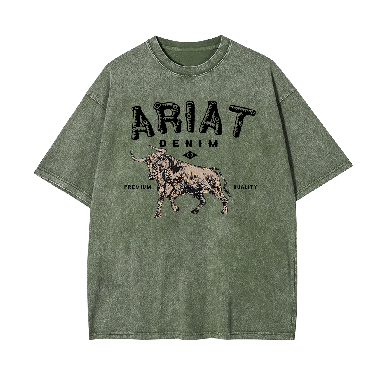 Ariat Denim Cowboy Garment-dye Tees