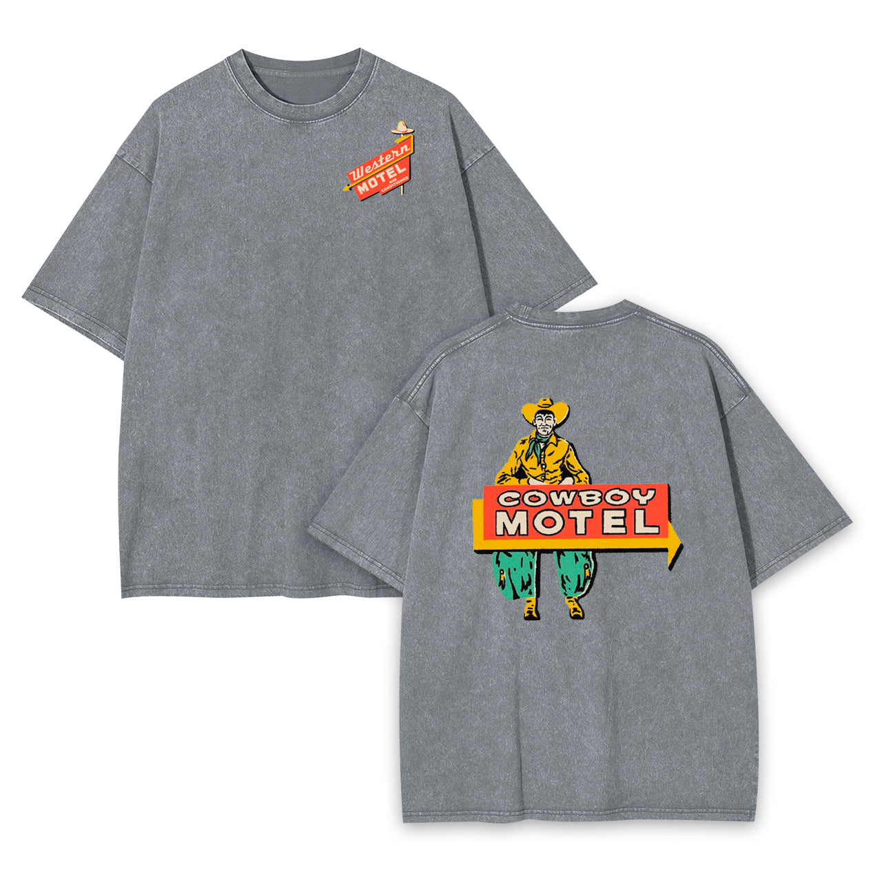 Cowboy Western Motel Garment-dye Tees