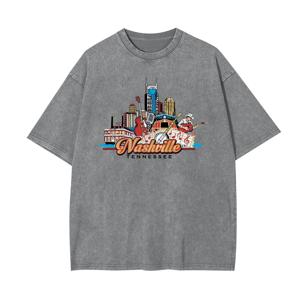 Nashville Tennessee Country Music City Garment-dye Tees