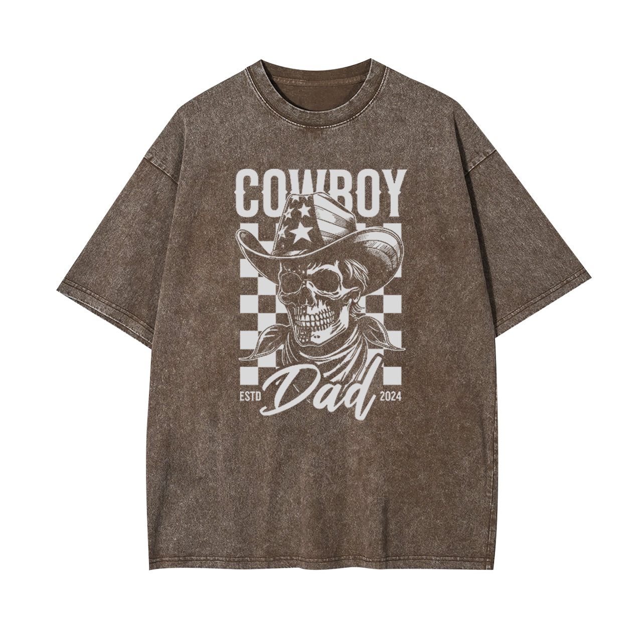 Cowboy Skull Dad Garment-dye Tees