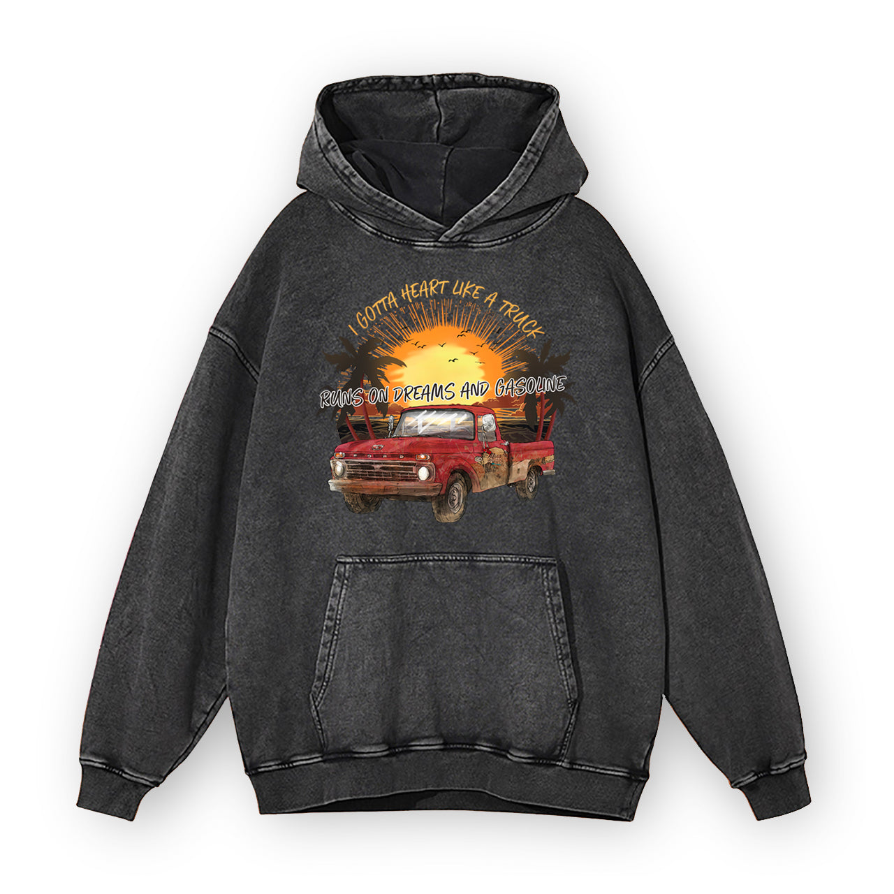 Runs On Dreams and Gasoline Garment-Dye Hoodies