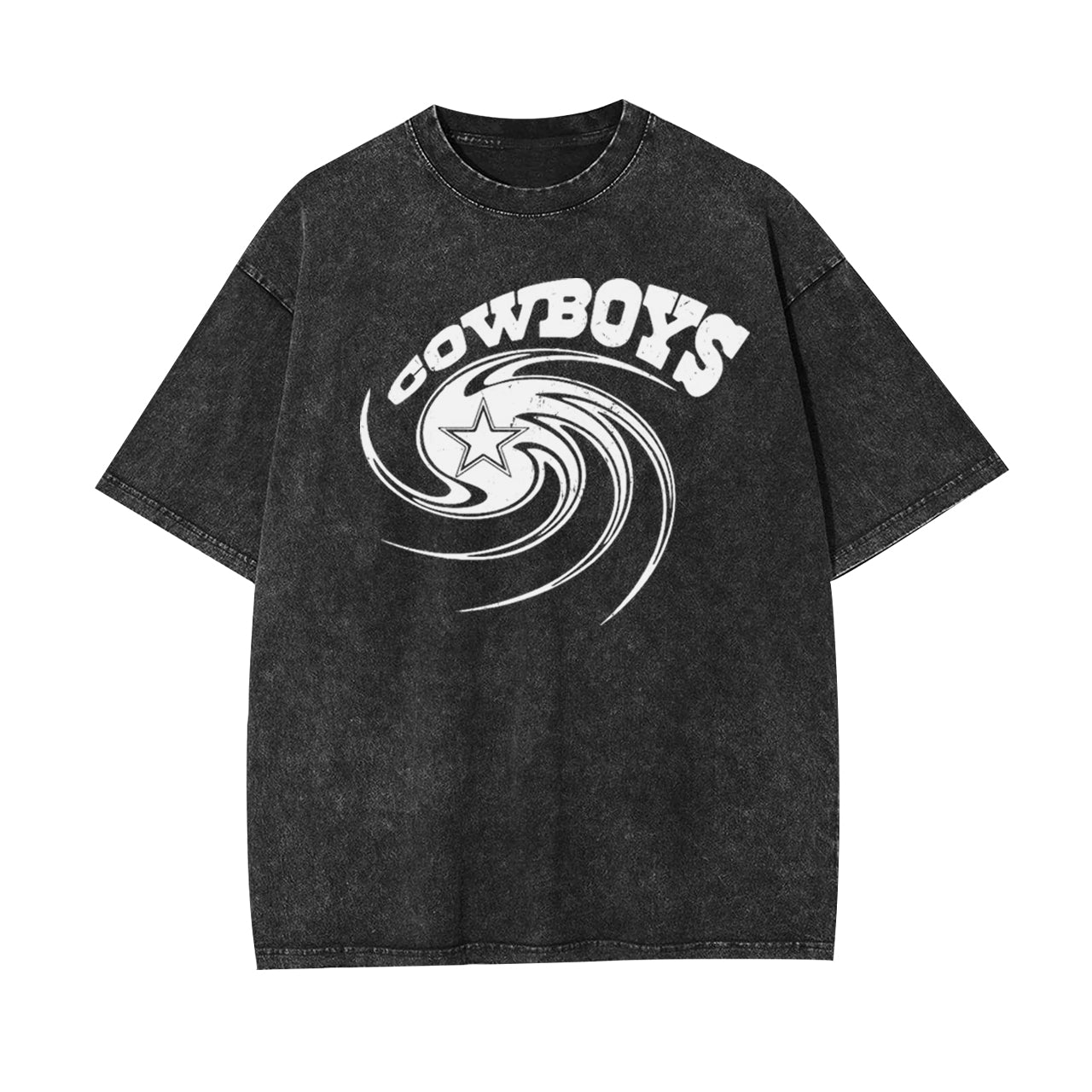 Cowboy American Baseball Swirl Garment-dye Tees
