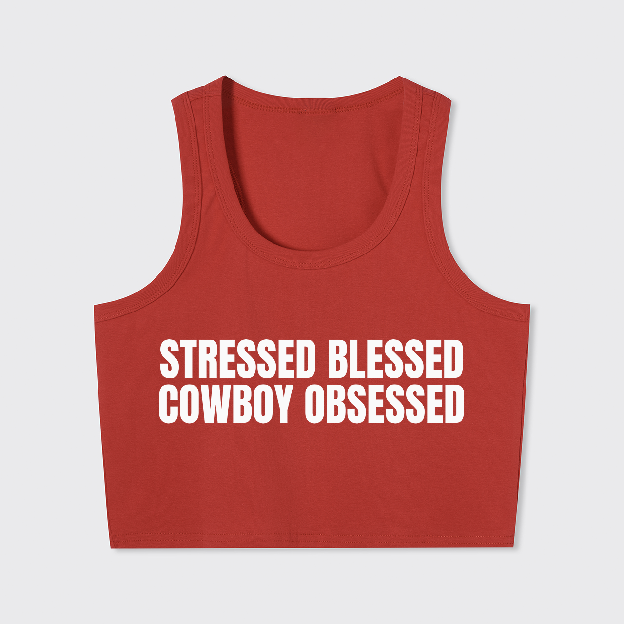 Stressed Blessed Cowboy Obsessed Tank Top