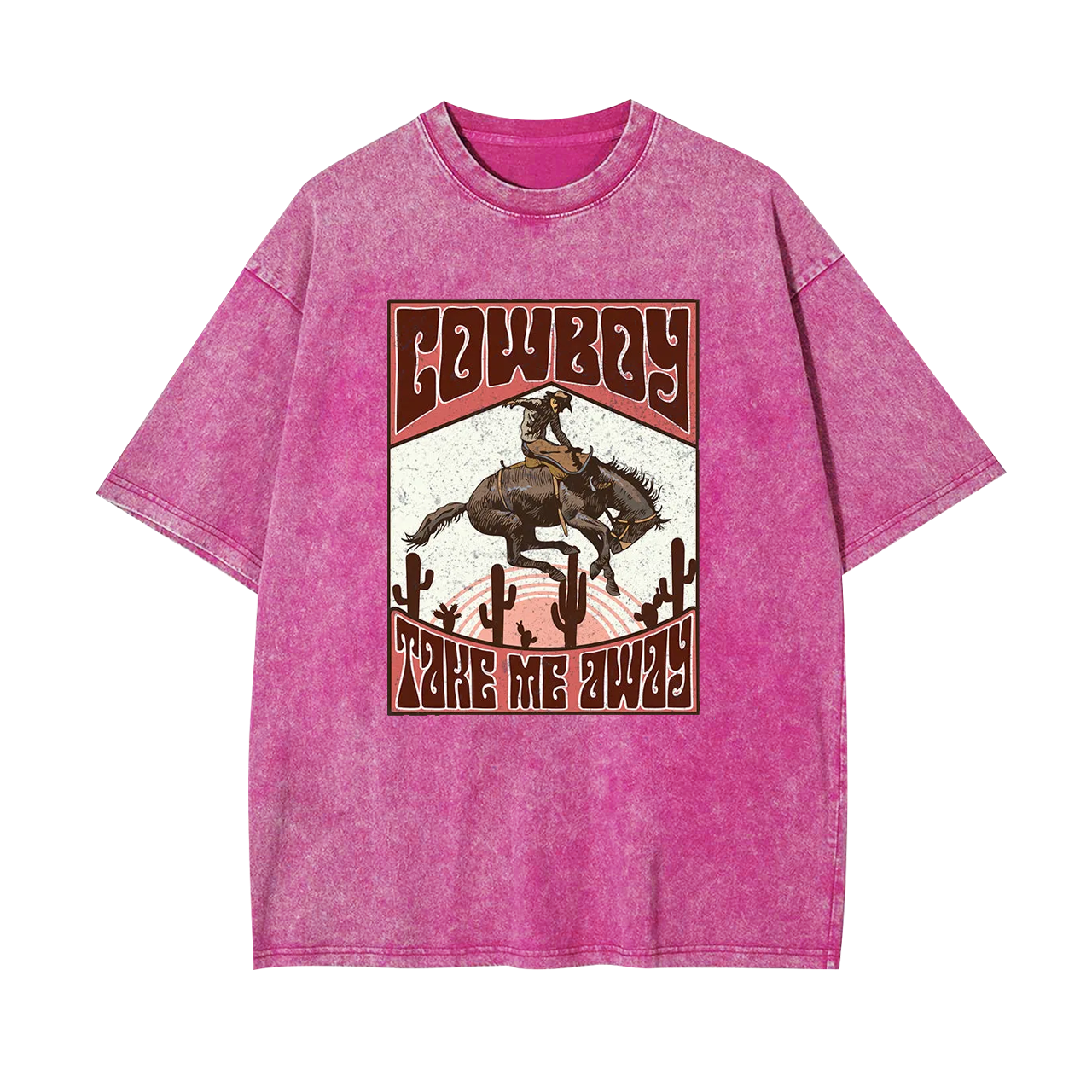 Cowboy Take Me Away Horse Riding Vintage Garment-dye Tees
