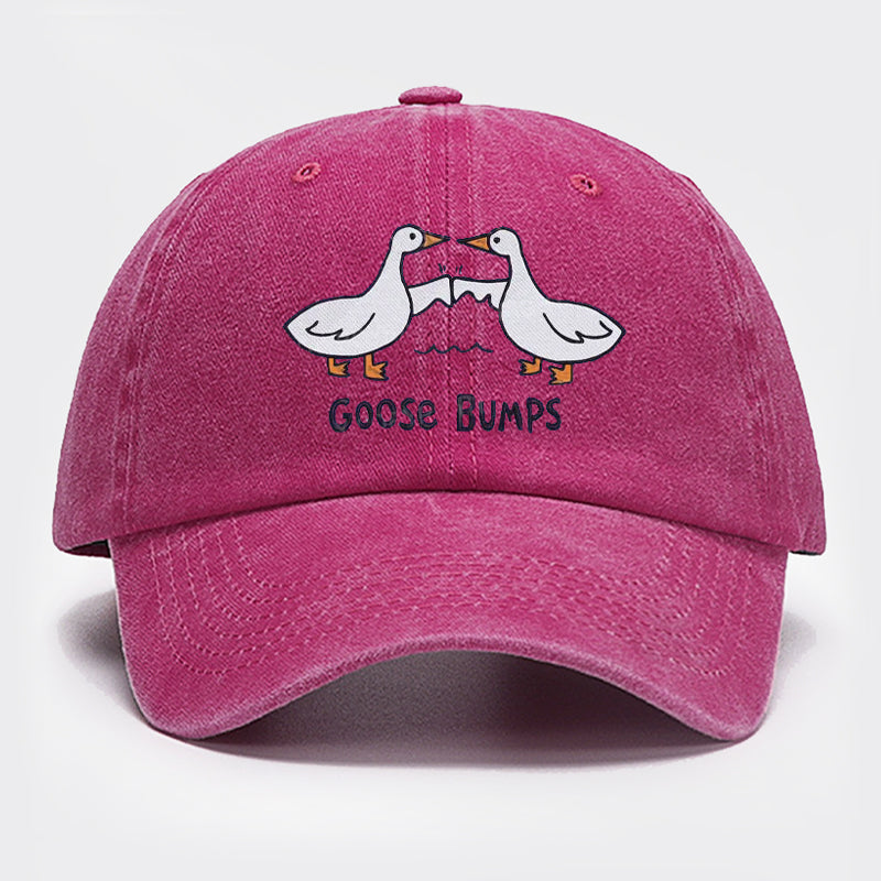 Goose Bump Embroidery Washed Hat