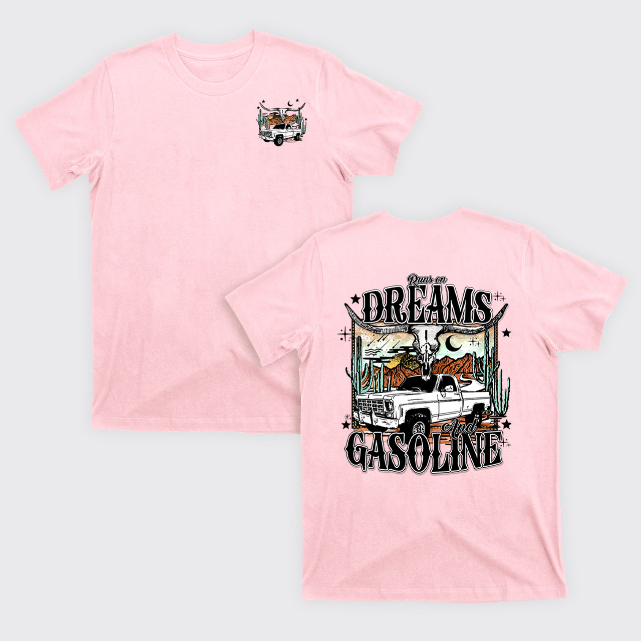 Runs On Dreams And Gasoline Country Cowboy T-Shirts