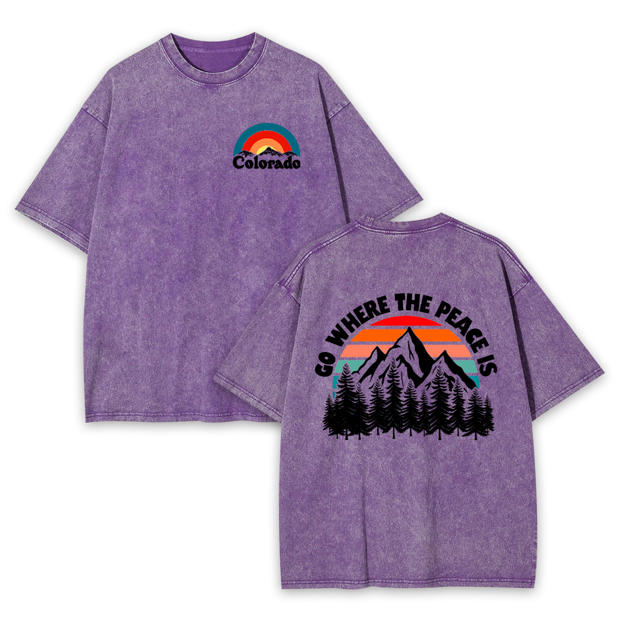 Colorado Vintage Mountain Garment-dye Tees