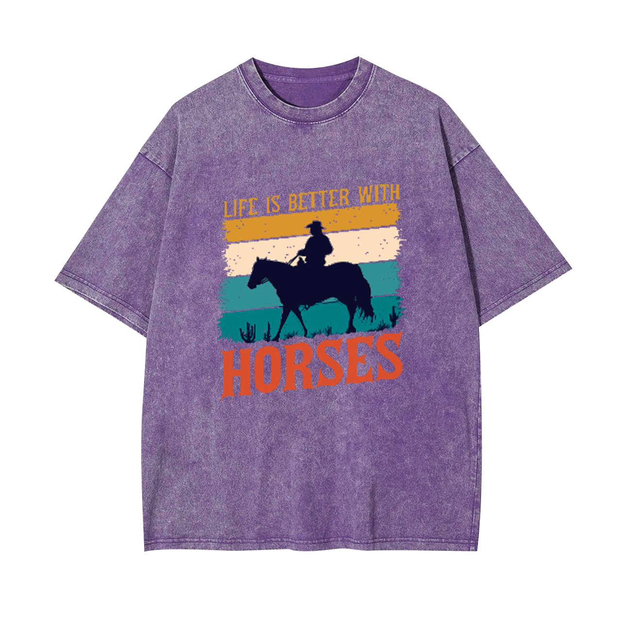 Life Is Better With Horses Garment-dye Tees