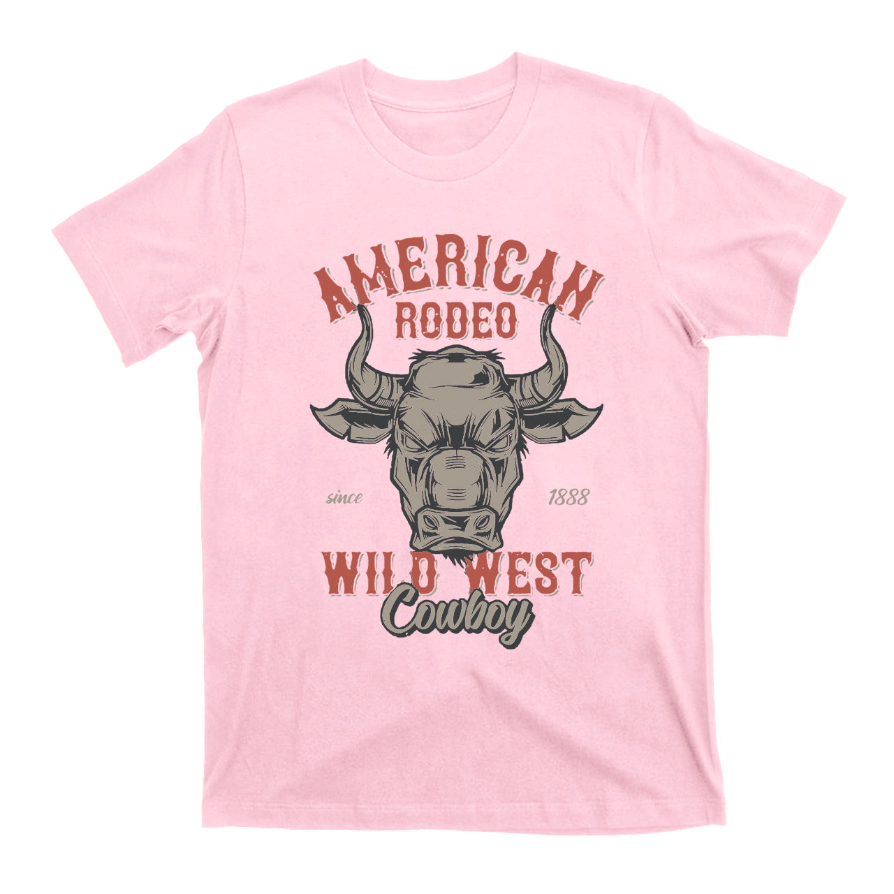 Men's Vintage Rodeo Cowboy Wild West Bull T-shirts