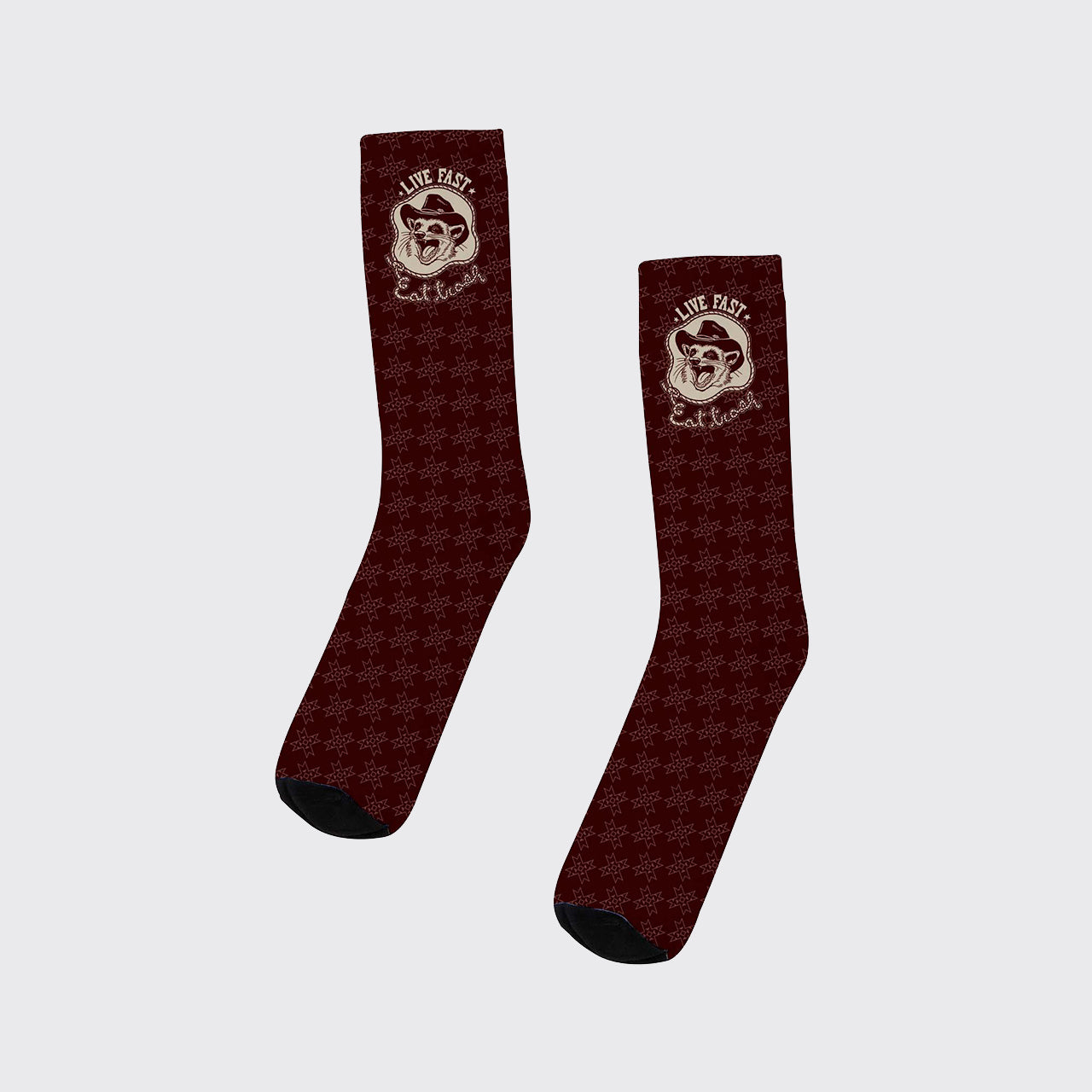 Retro Possum Printed Cotton Socks