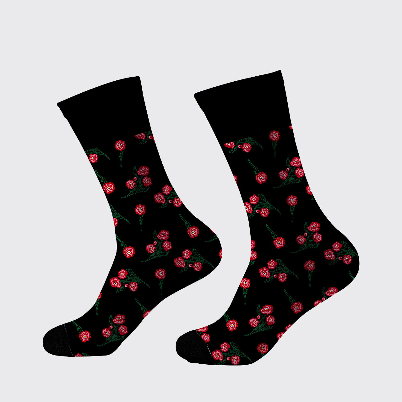 Poppy Printed Cotton Socks