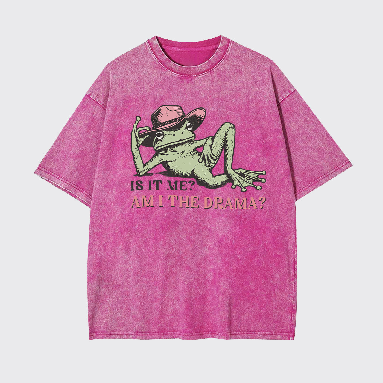 Funny Frog Am I The Drama?" Garment-dye Tees"
