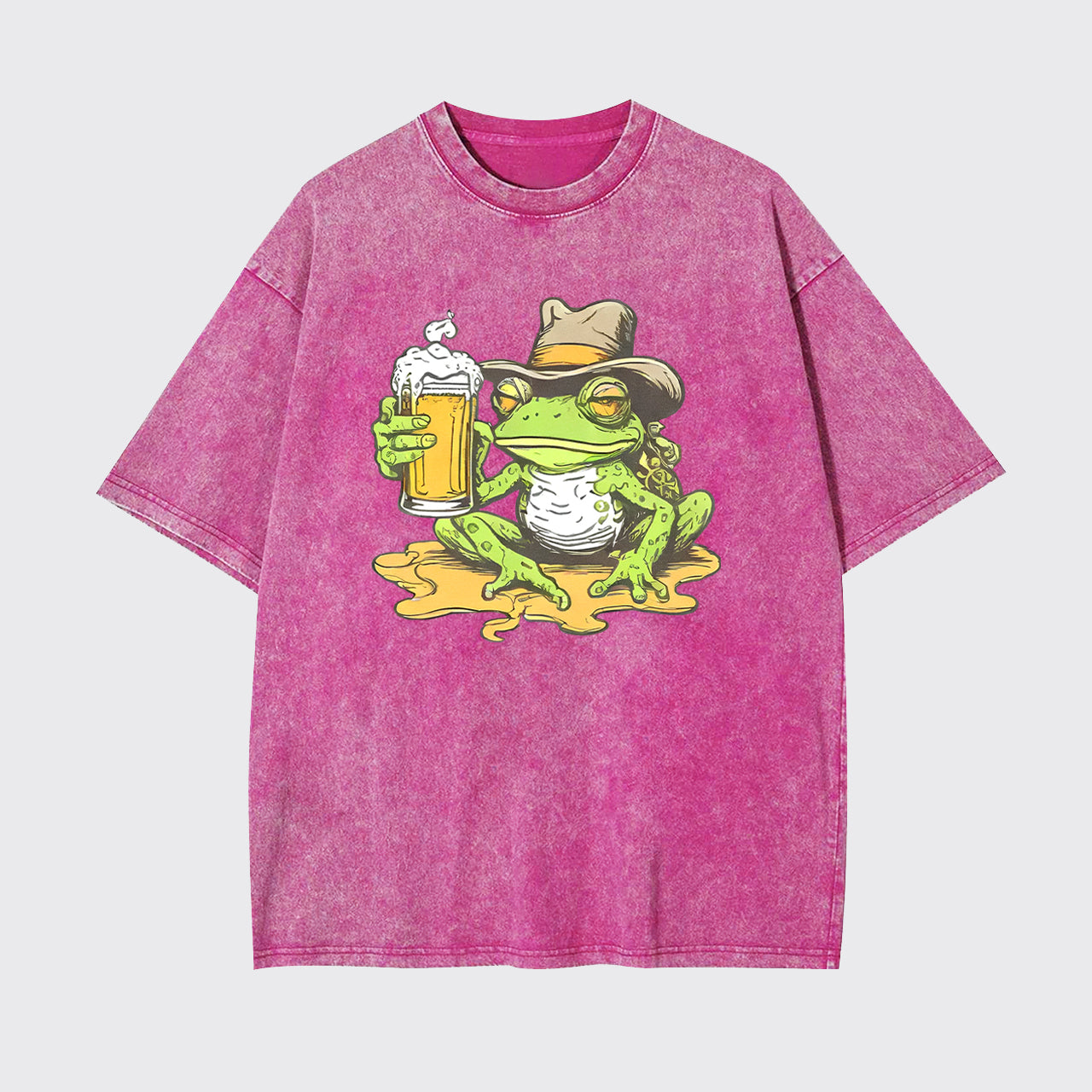 Frog And Beer Garment-dye Tees