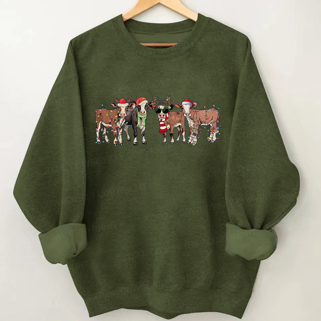 Christmas Cow Sweatshirt