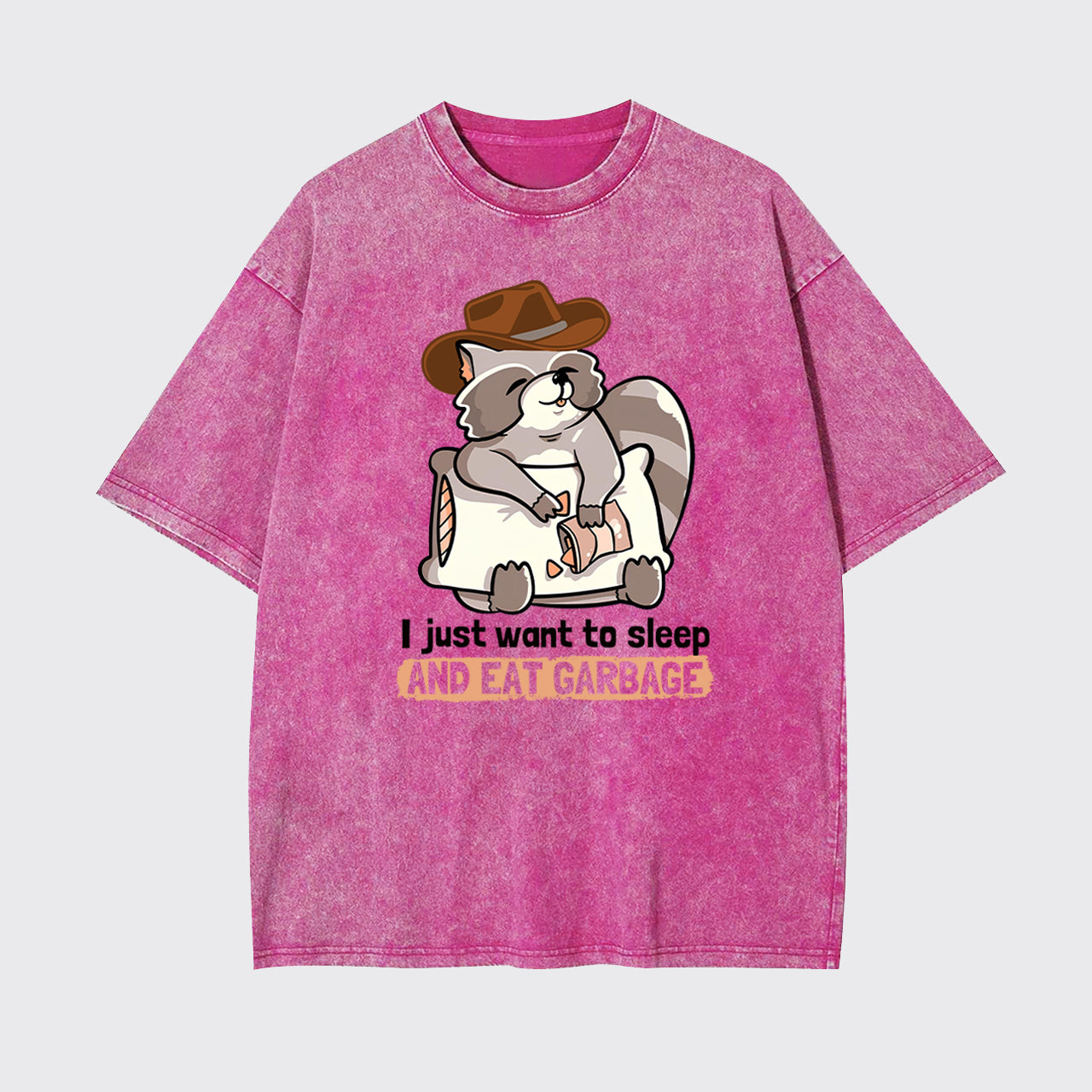 Sleep And Eat Garbage Garment-dye Tees