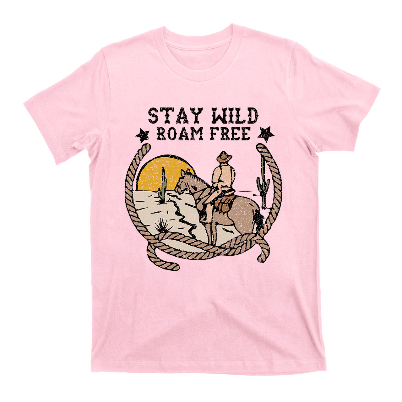 Stay Wild Roam Free Vintage Cowboy T-Shirt