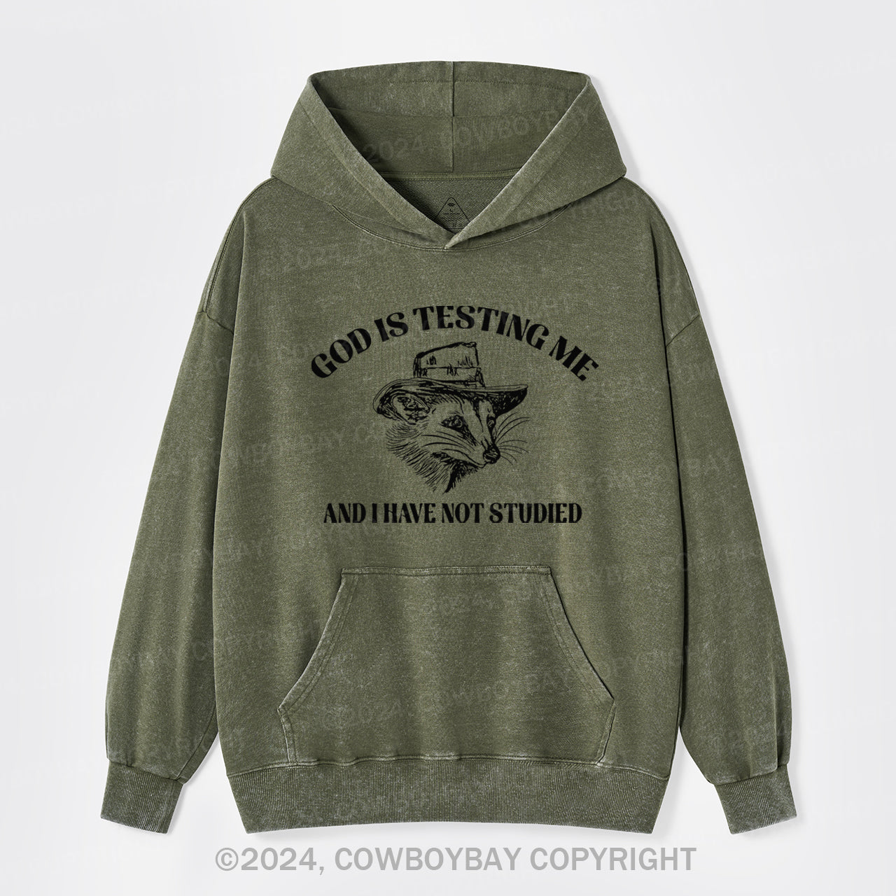 God Is Testing Me Funny Garment-Dye Hoodies