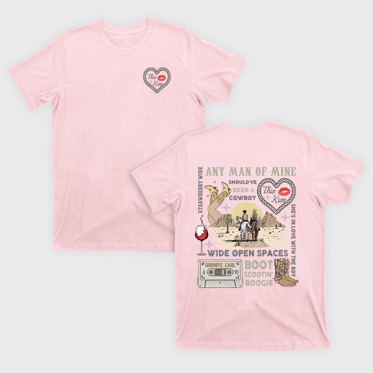 90s Country Music Any Man Of Mine Valentine T-Shirts
