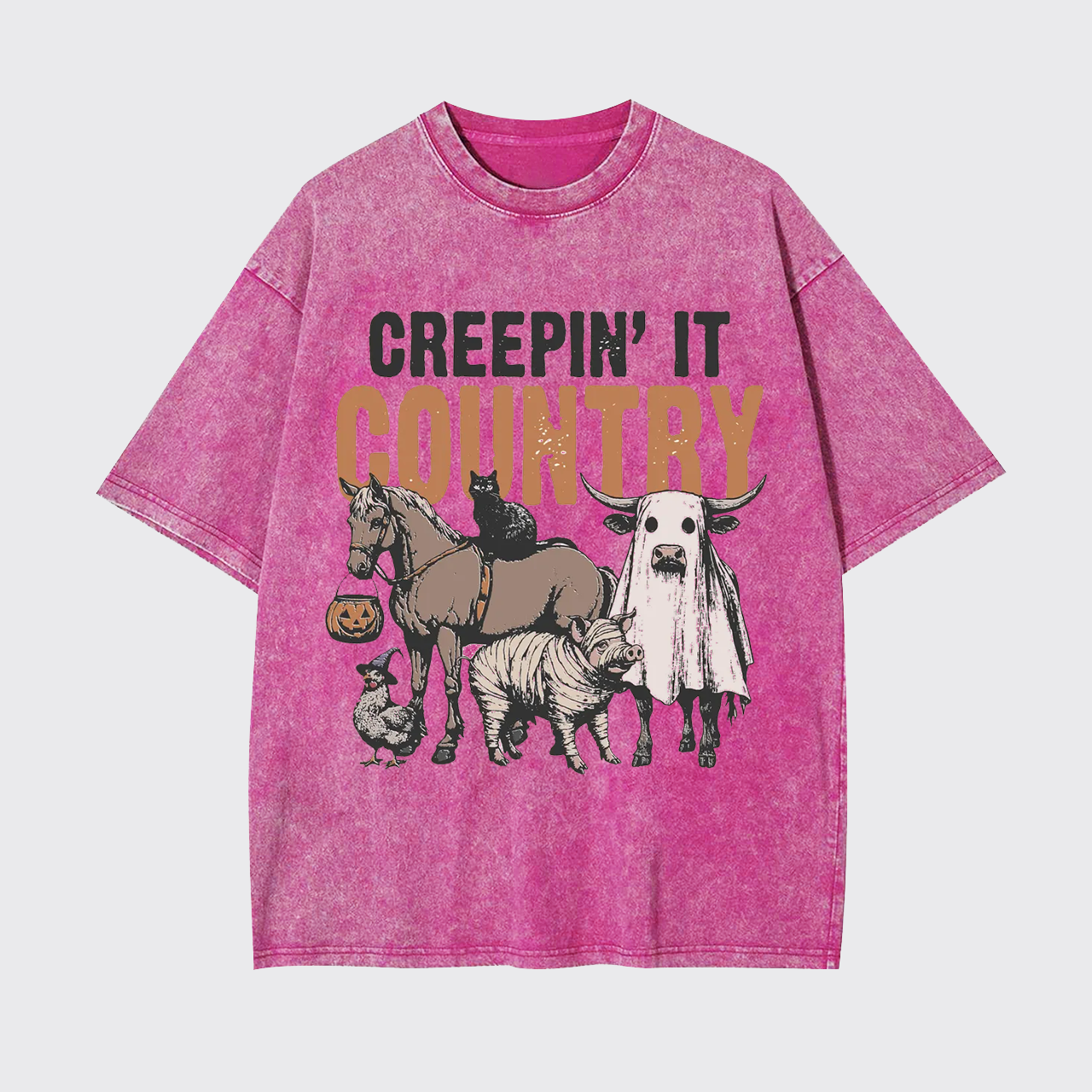 Western Farm Animals Halloween Garment-dye Tees