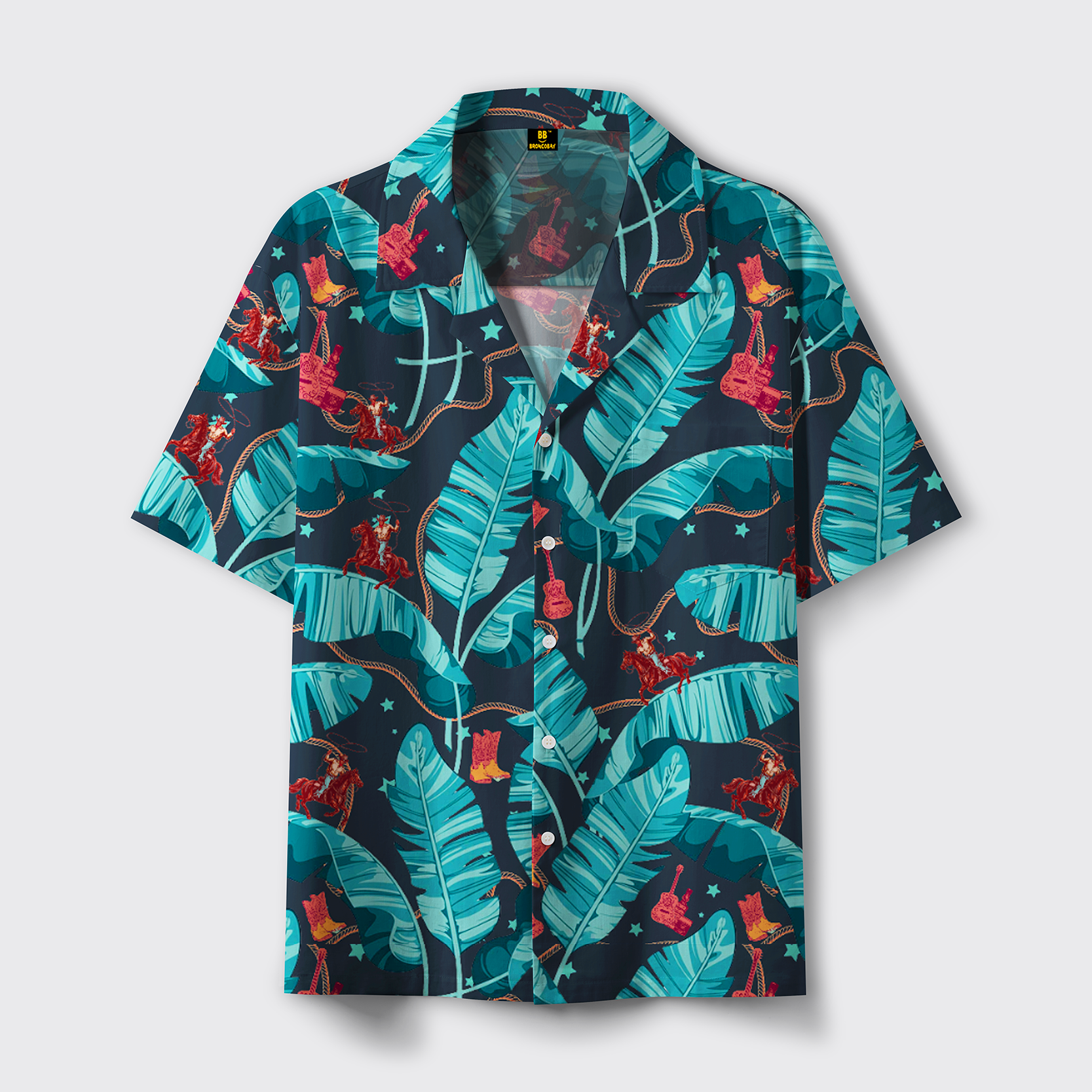 Tropical Plant And Fun Element Prints Hawaiian Shirt
