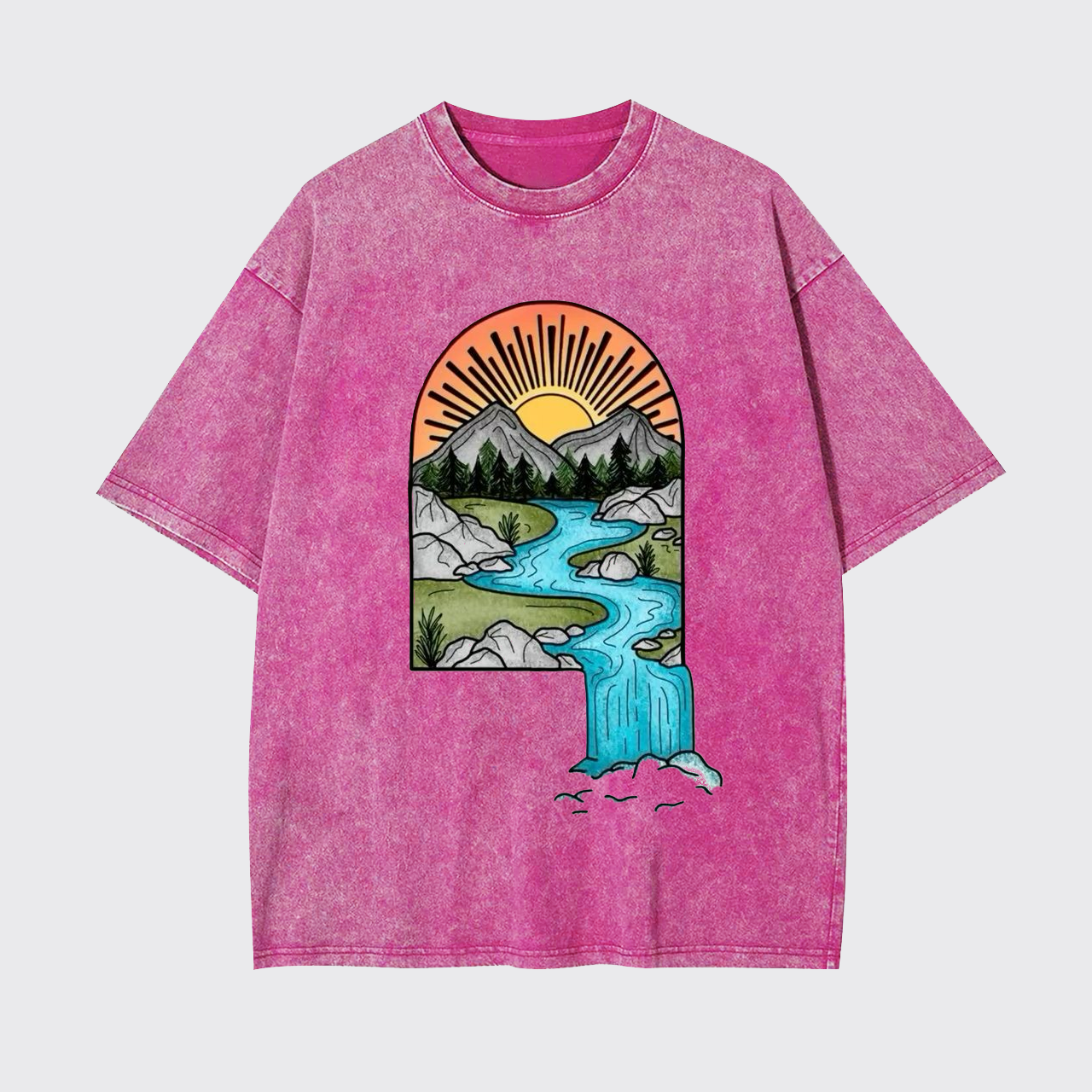 Forest Waterfall Garment-dye Tees