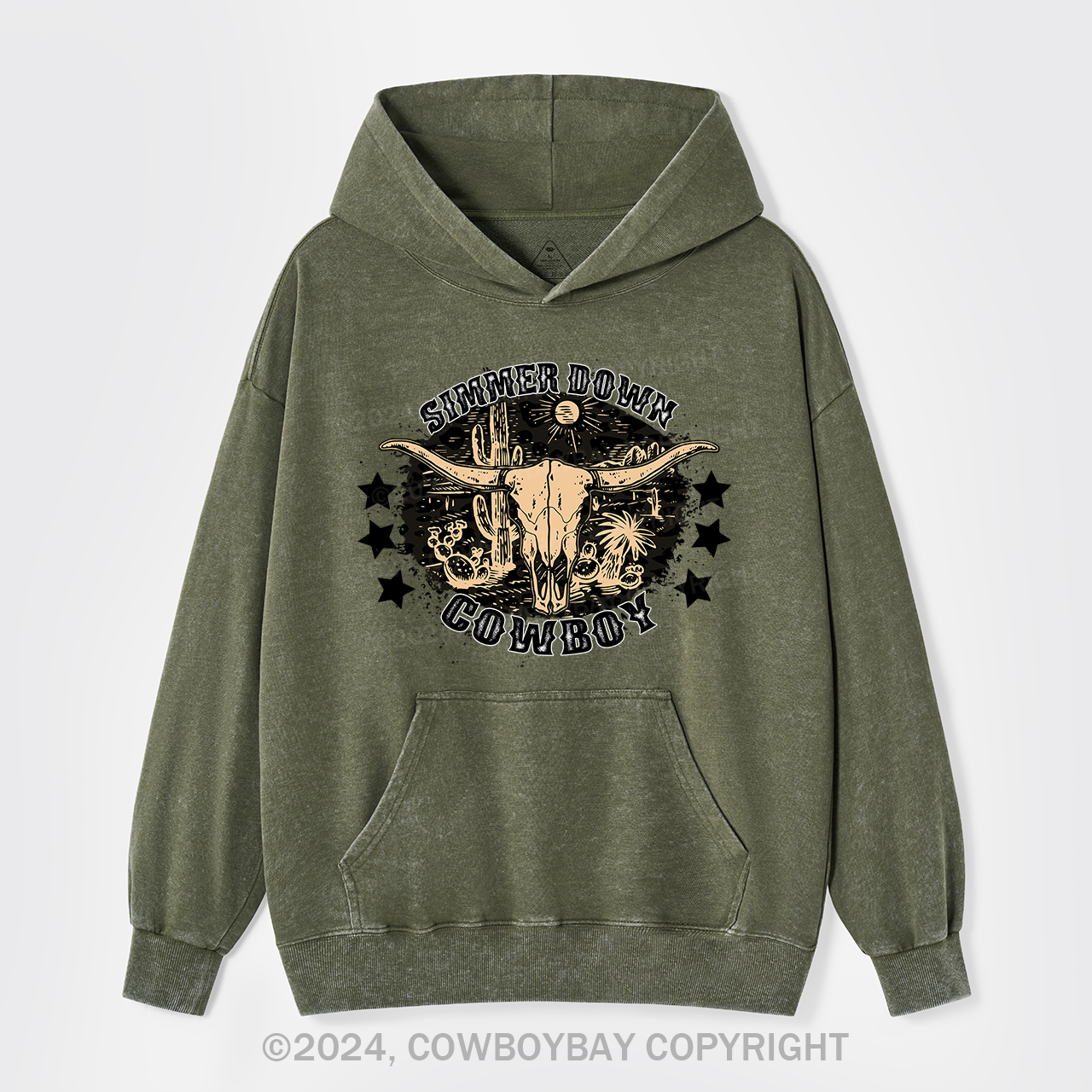Simmer Down Cowboy Garment-Dye Hoodies