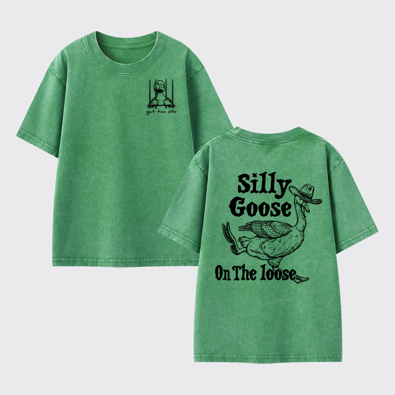 Silly Goose On The Lose Washed Toddler T-shirt