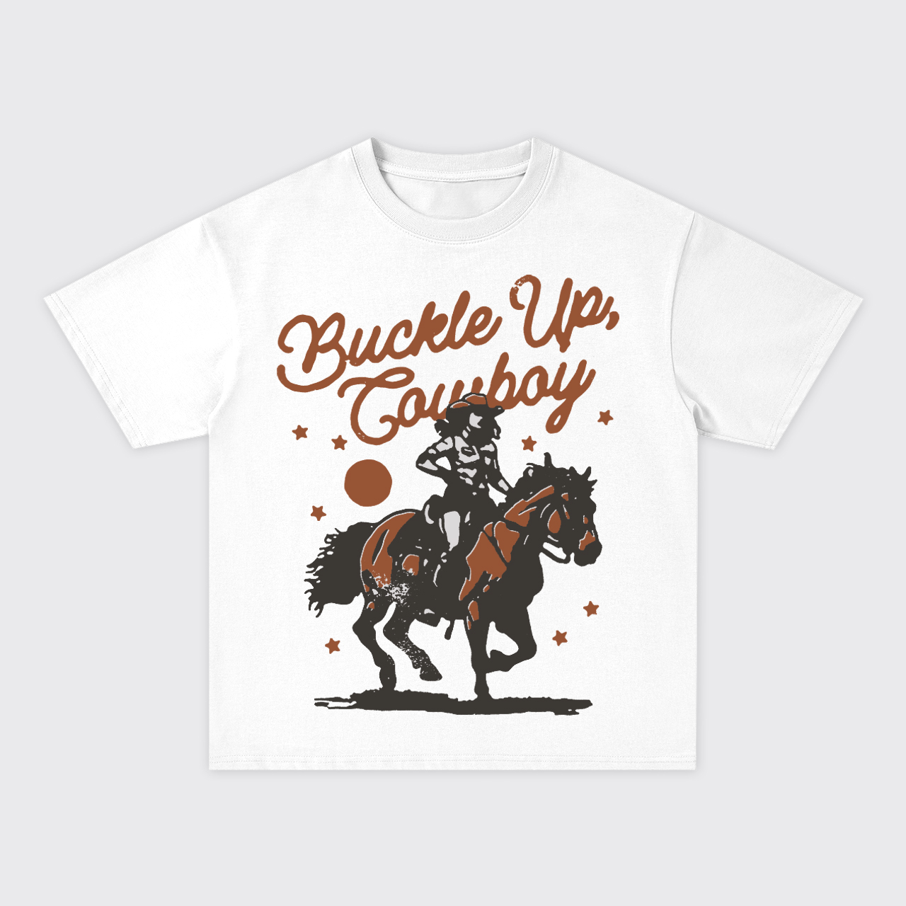 Buckle Up Cowboy Oversize T-Shirts