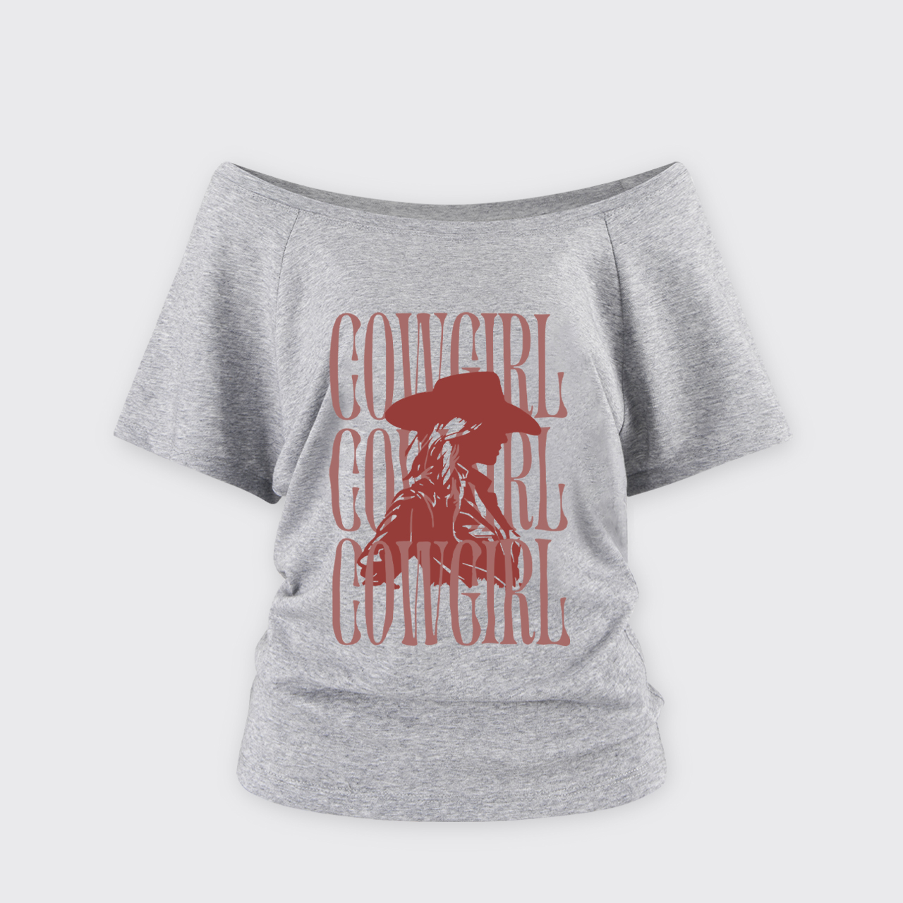 Western Style Cowgirl Off Shoulder Top