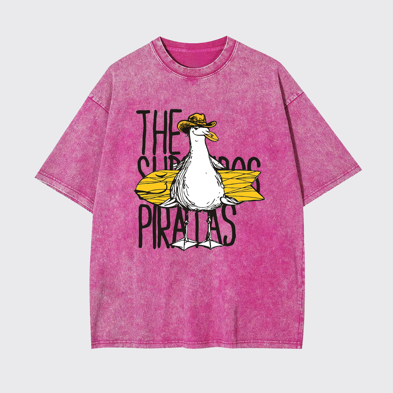 Seagull Pirate Meets Cowboy Garment-dye Tees