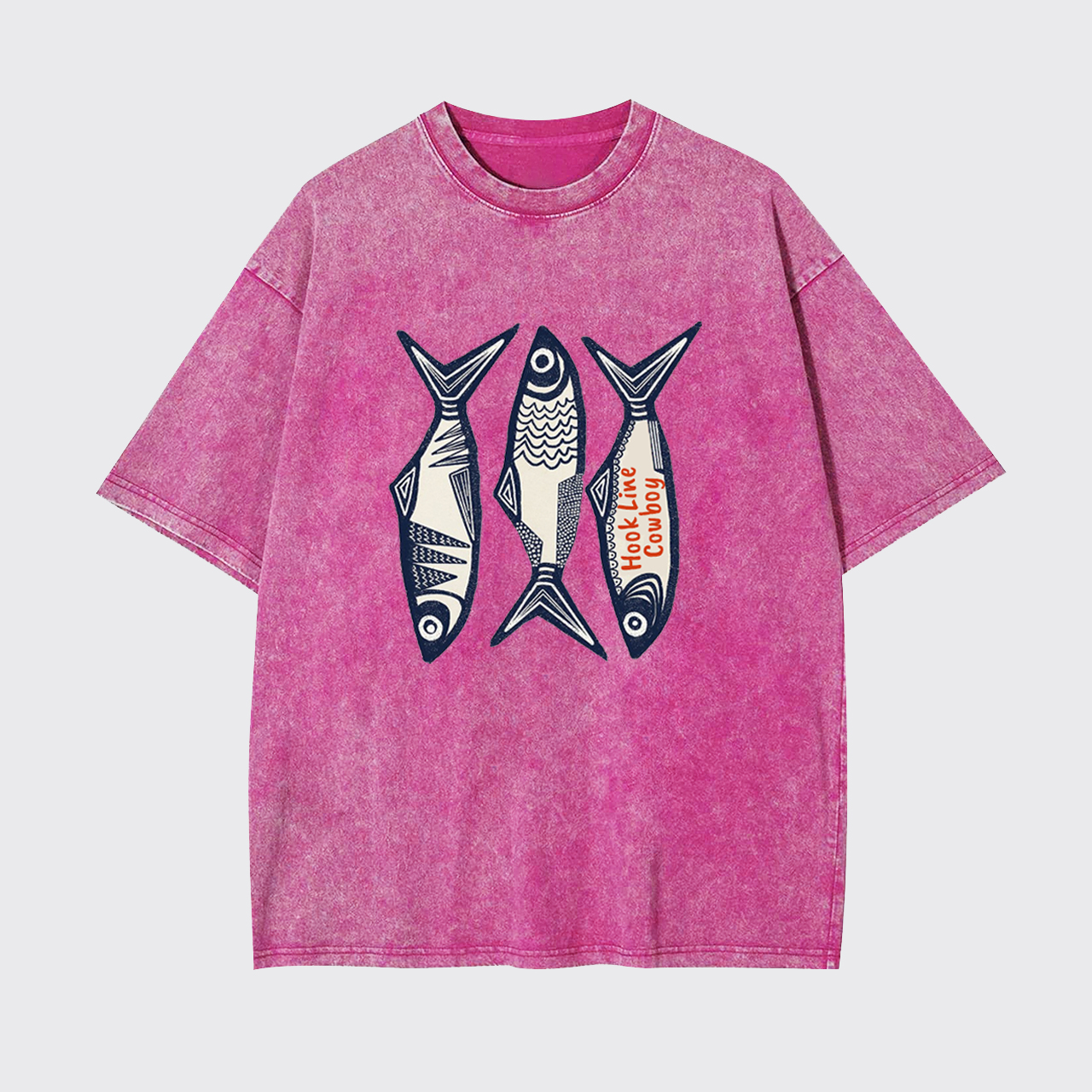 Hook Line Cowboy Garment-dye Tees