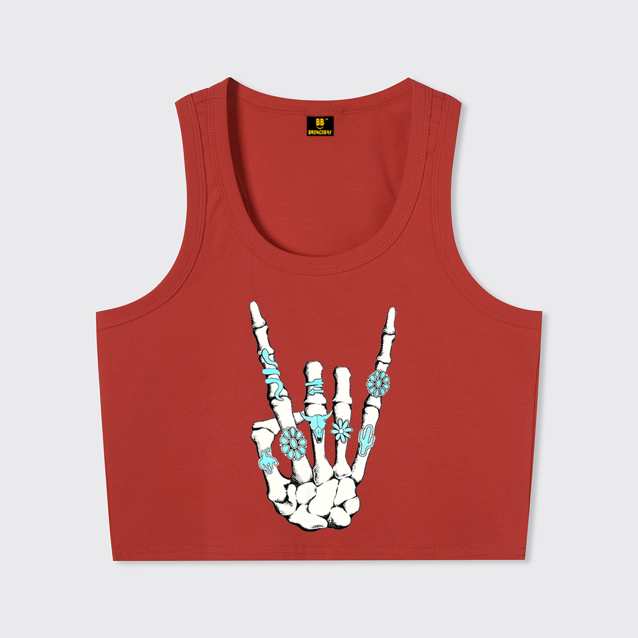 Western Rock On Skeleton Tank Top
