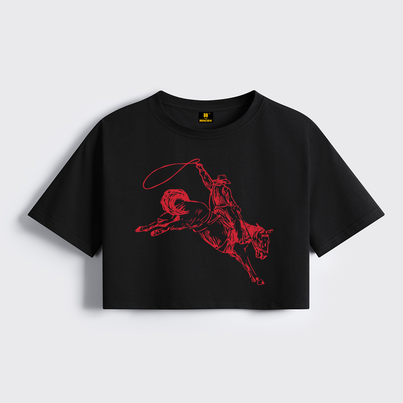 90s Cowboy Cropped Boxy Tee