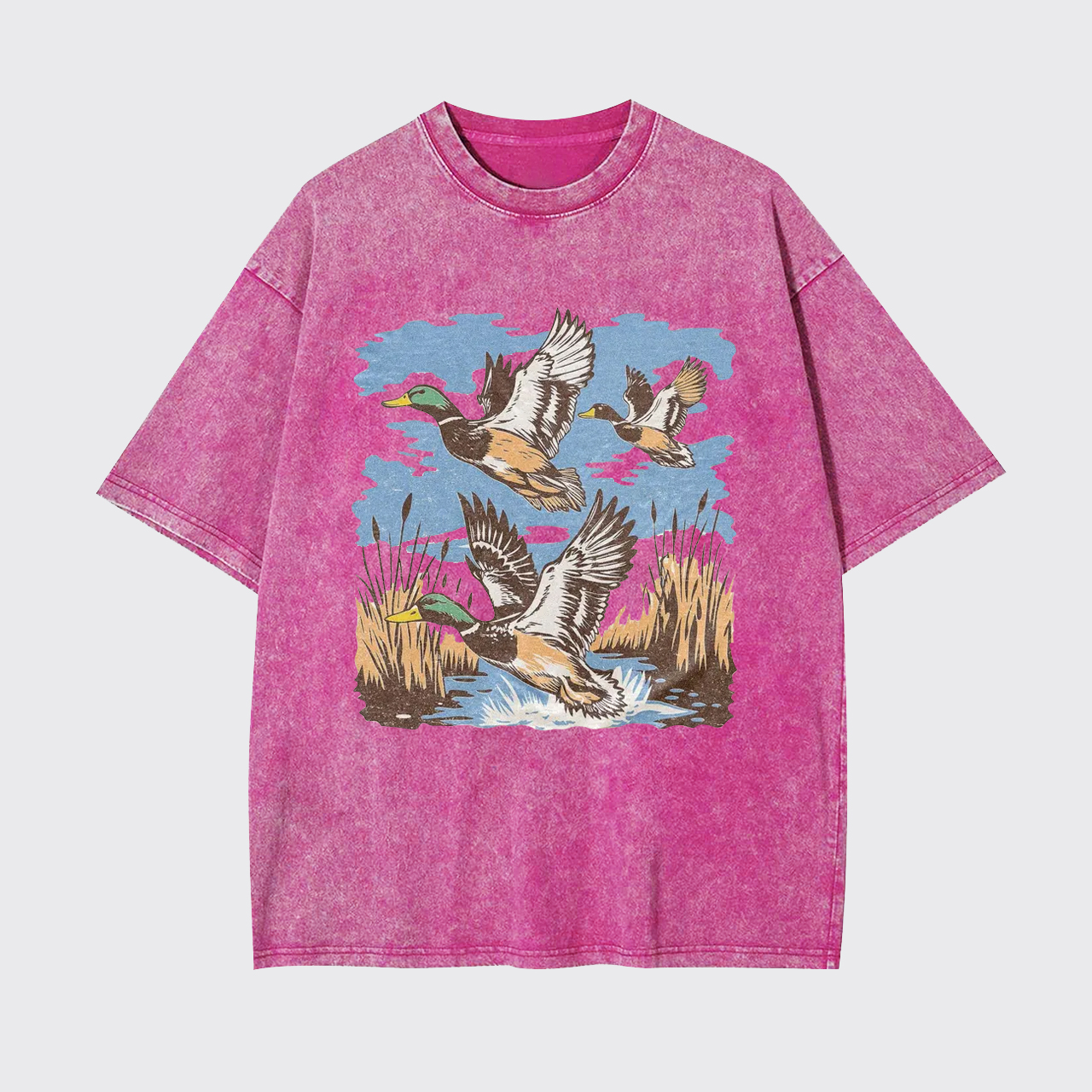 Vintage Nature Duck Hunting Garment-dye Tees